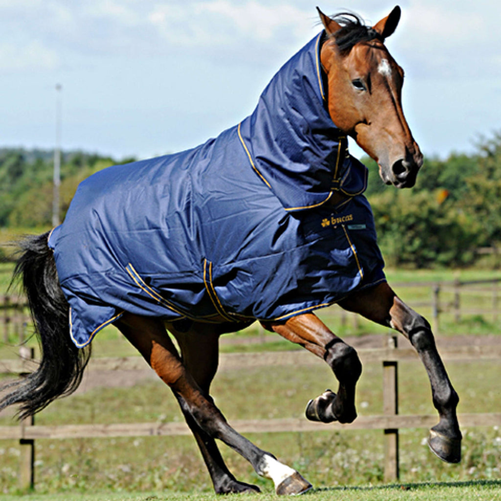 Bucas Neck Cover Irish Turnout Combi Neck 50g Navy/Gold