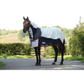 Weatherbeeta Fly Rug Breeze III Combo Neck White/Blue/Red