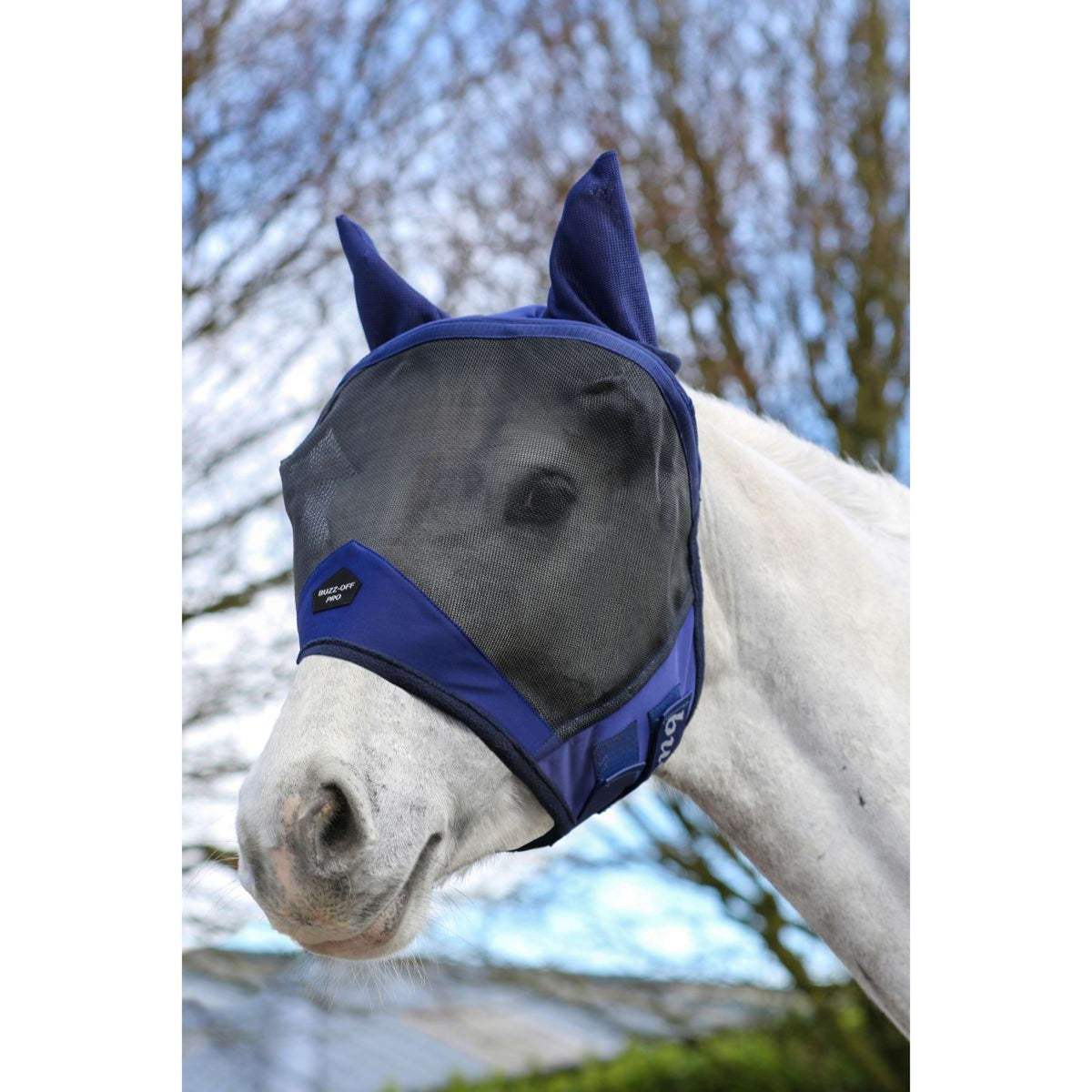 Bucas Fly Mask Buzz-Off Pro Navy