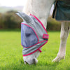 Bucas Buzz-Off Fly Mask Deluxe with Ears Blue/Blossom