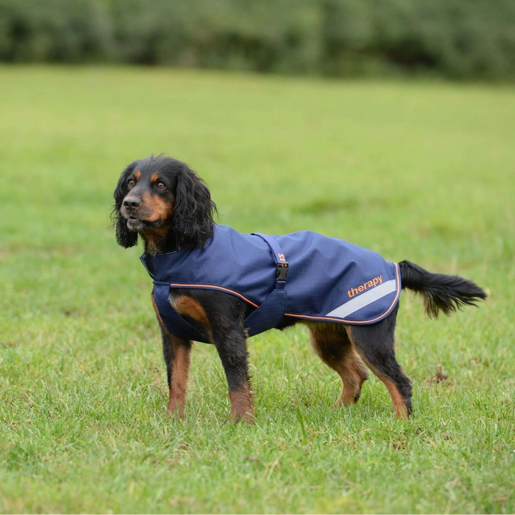 Bucas Therapy Dog Rug 150g Navy/Orange