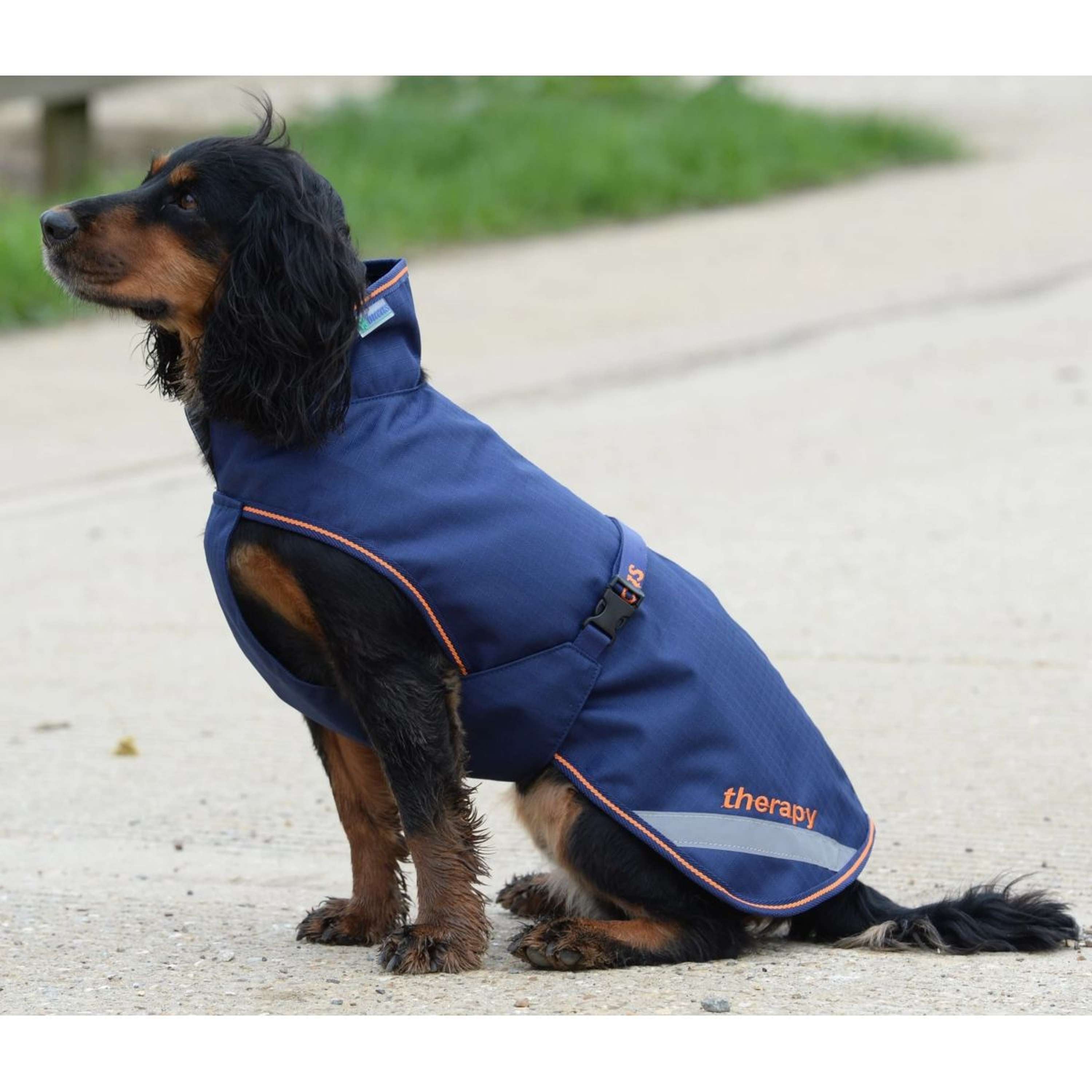 Bucas Therapy Dog Rug Navy/Orange