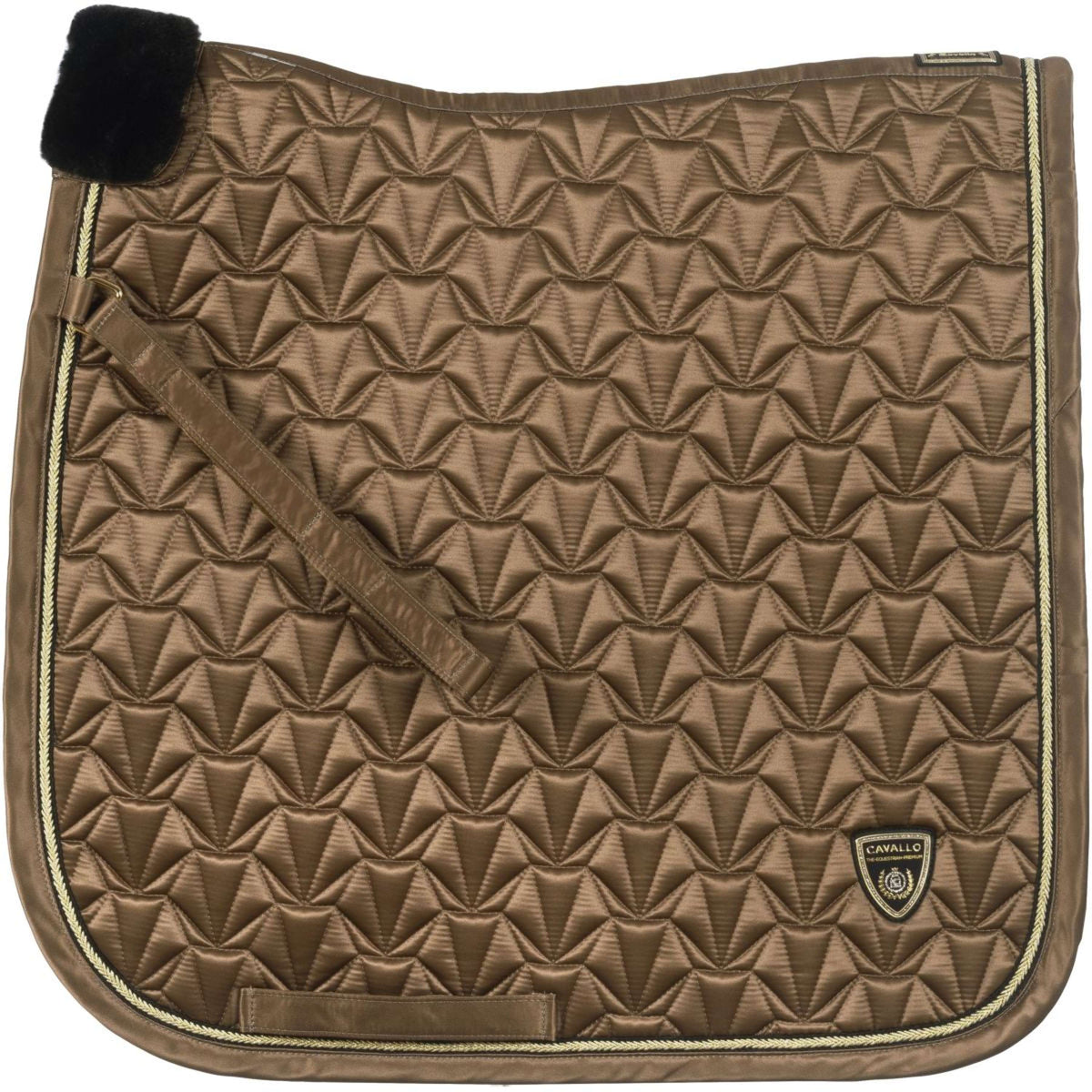 Cavallo Premium Capsule Saddlepad CavalLyana Dressage Dark Caramel