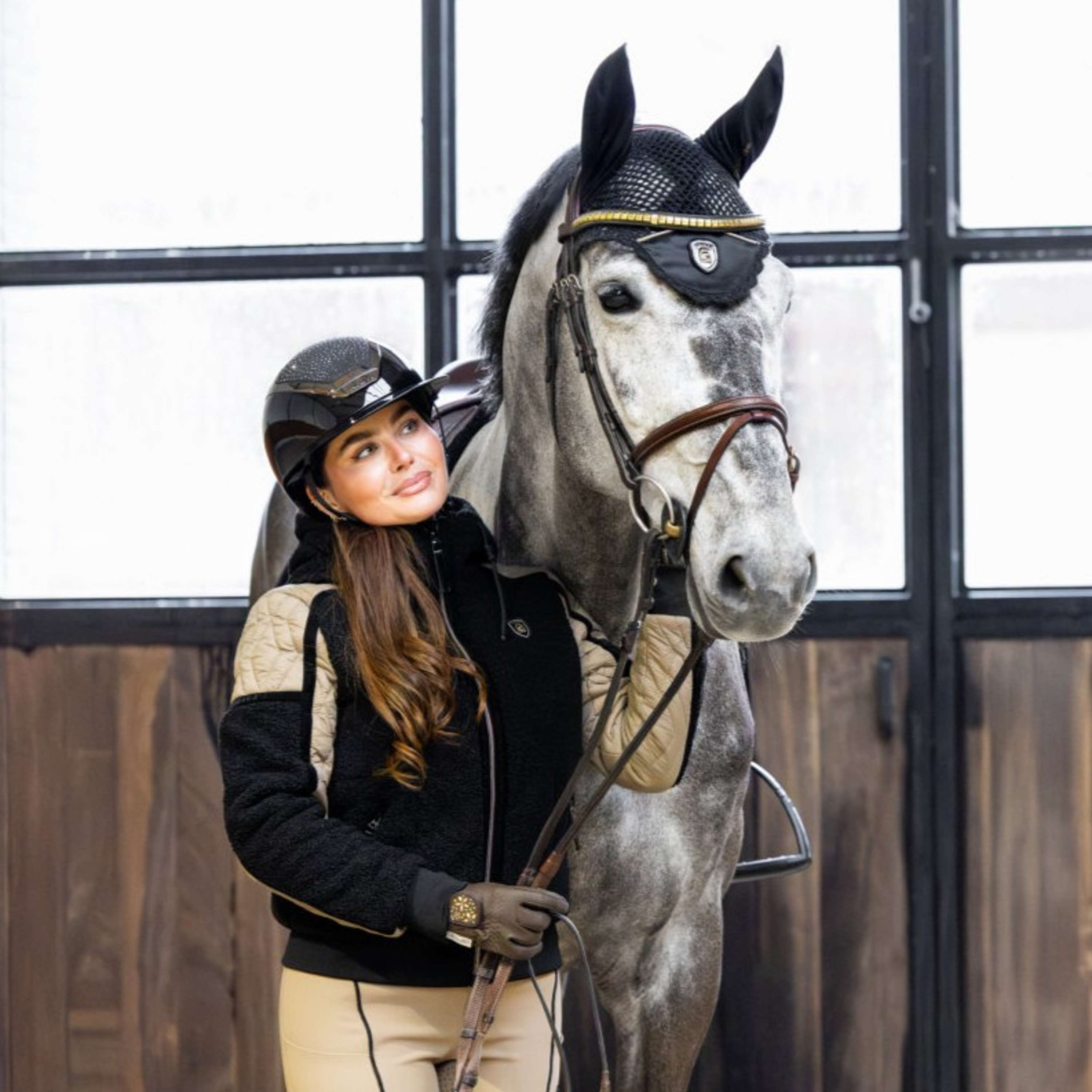 Cavallo Ear Bonnet Cavalliza Black