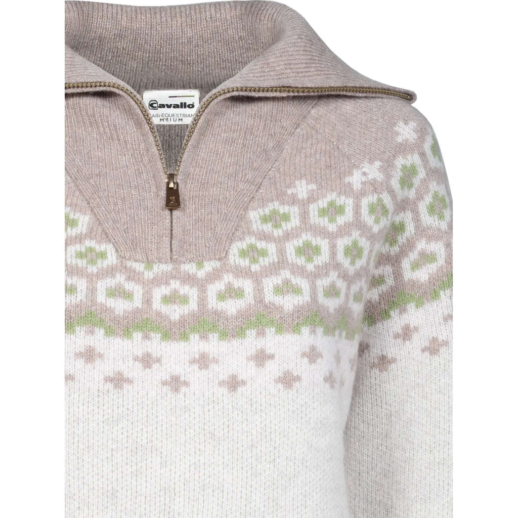 Cavallo Pullover Cavalleara with Zipper Vanilla