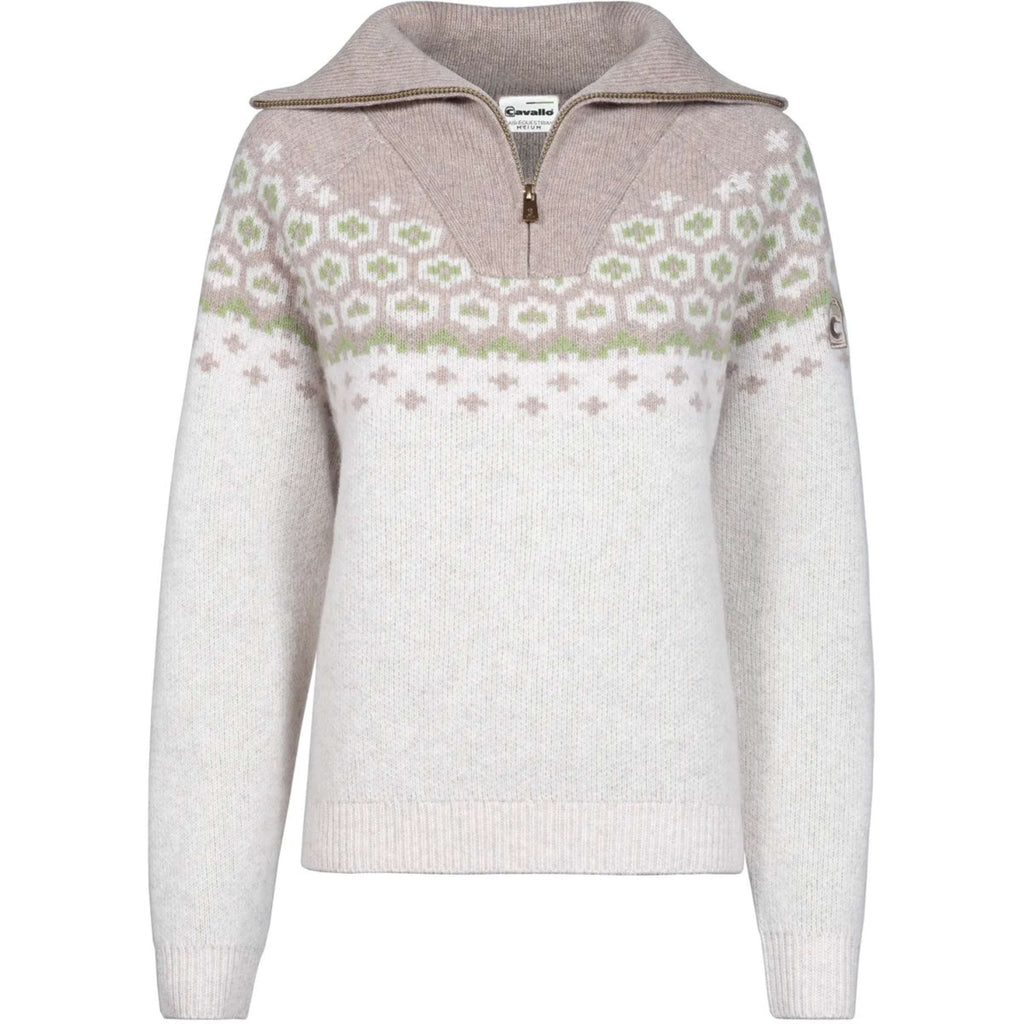 Cavallo Pullover Cavalleara with Zipper Vanilla