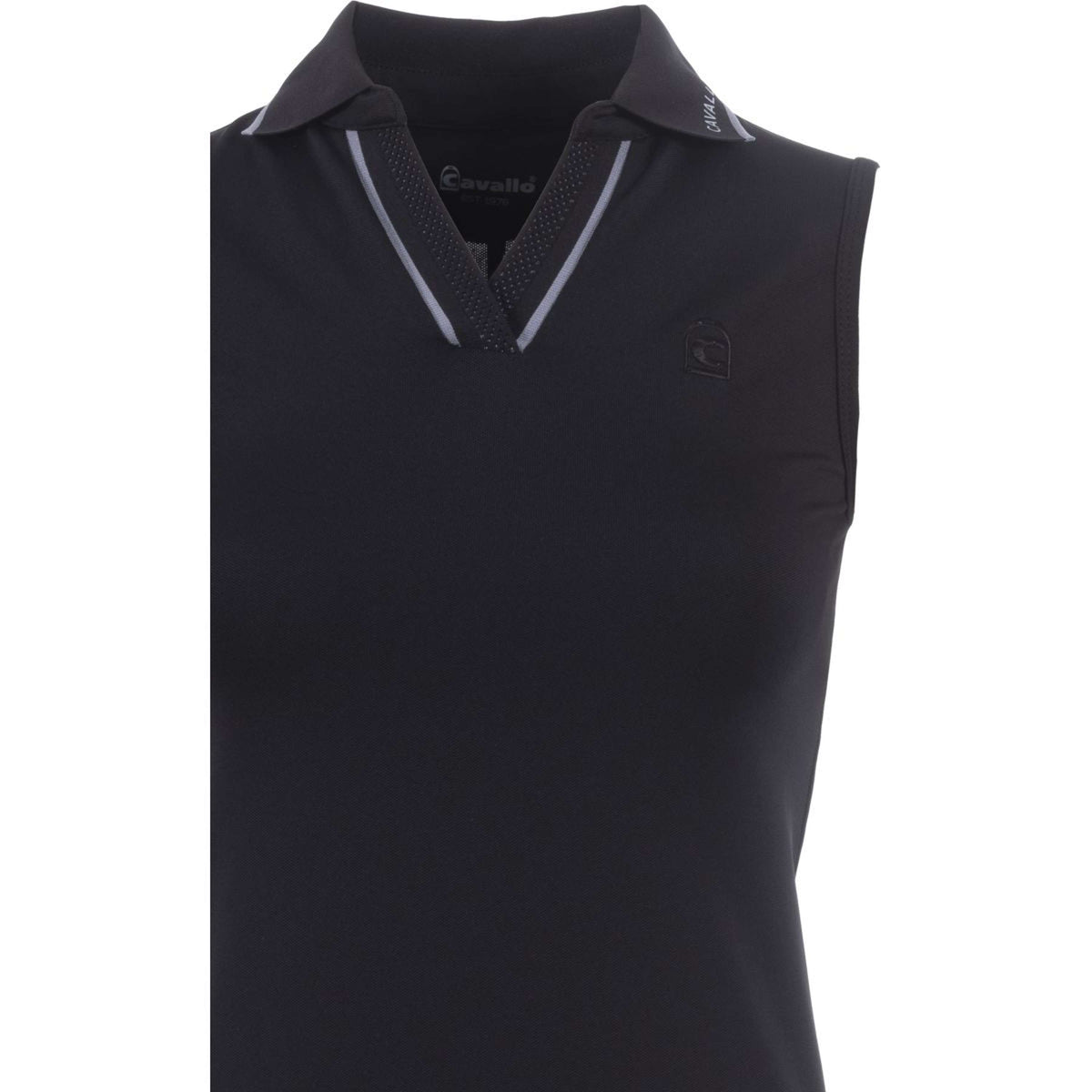 Cavallo Poloshirt Caval Sleeveless Black