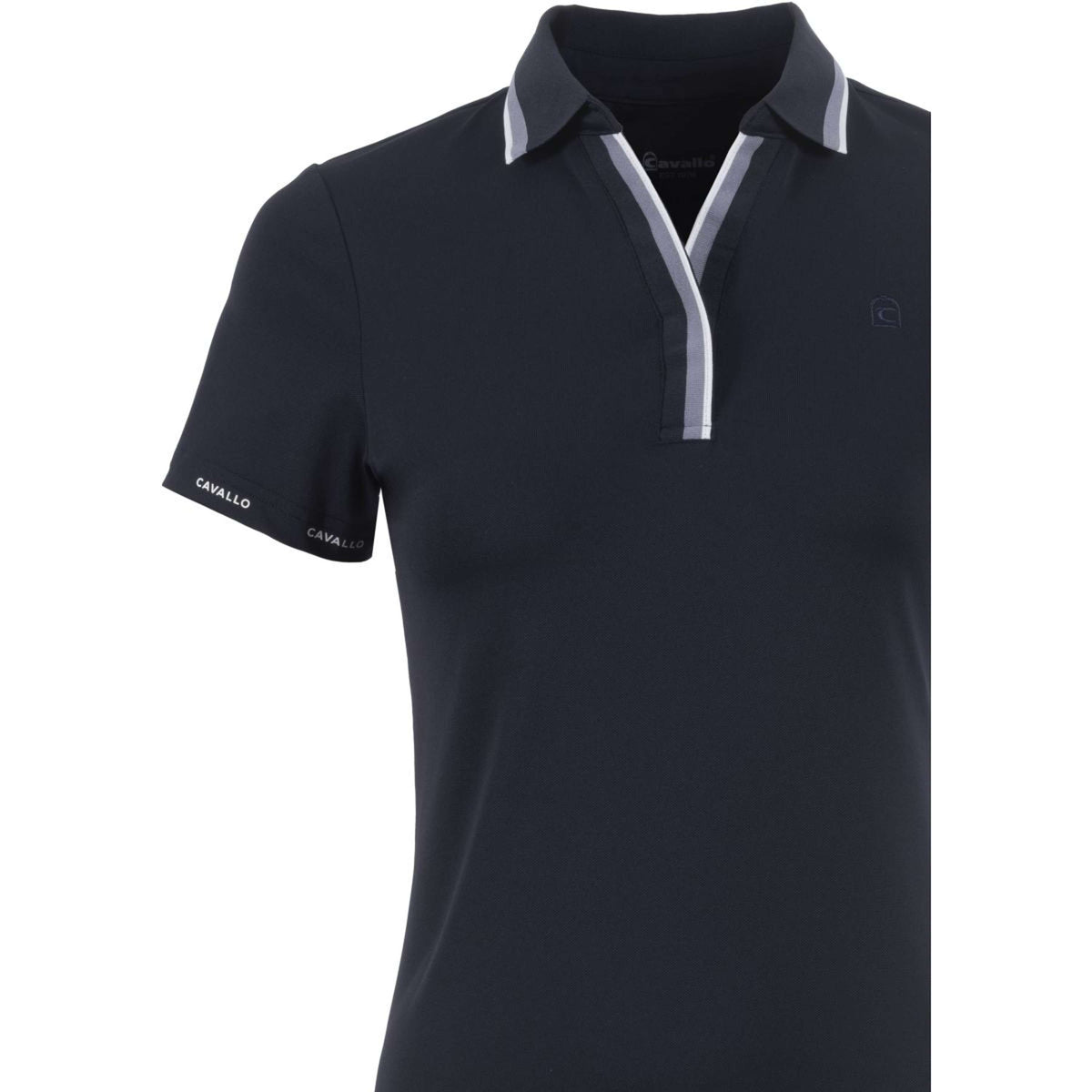 Cavallo Poloshirt Caval Pique V-Neck Darkblue