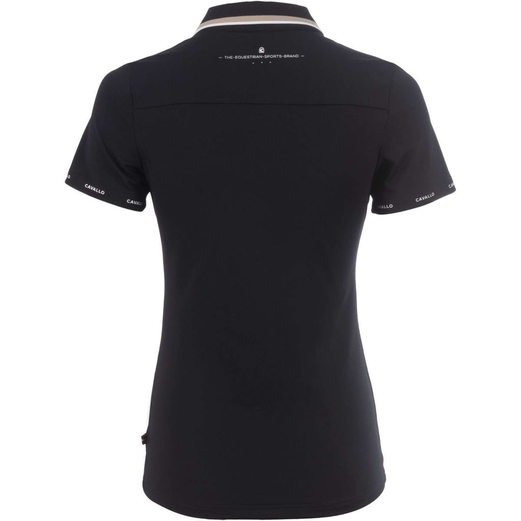 Cavallo Poloshirt CavalPique V-Neck Black