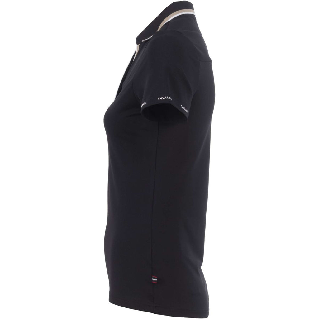 Cavallo Poloshirt CavalPique V-Neck Black