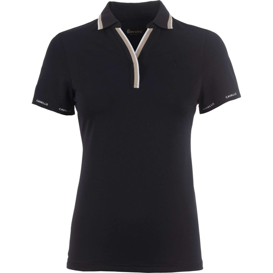 Cavallo Poloshirt CavalPique V-Neck Black