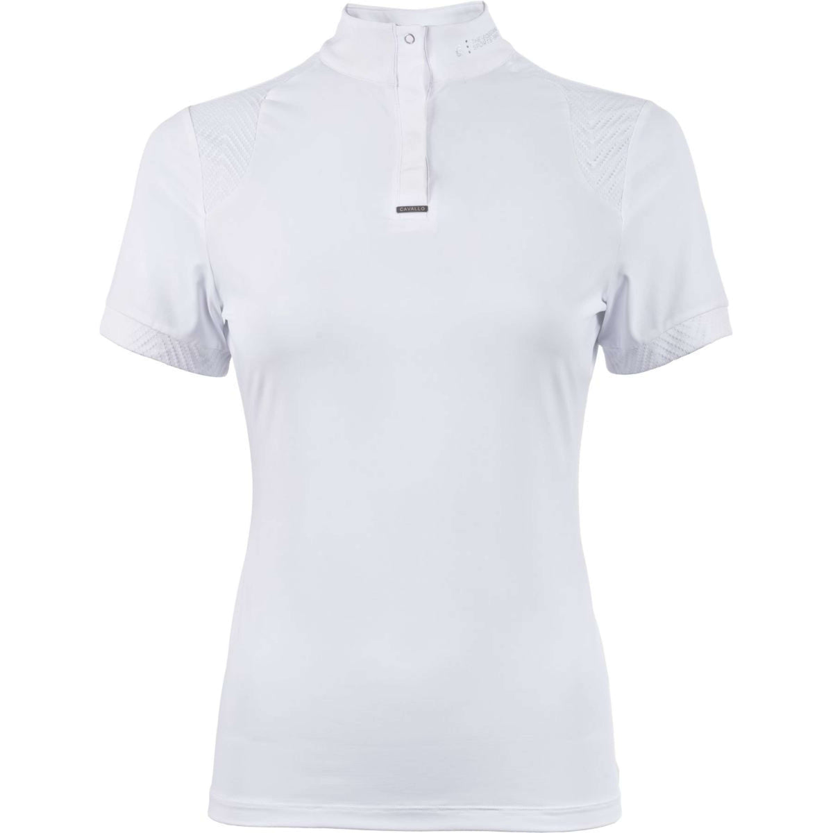 Cavallo Competition Shirt Caval Halfzip White