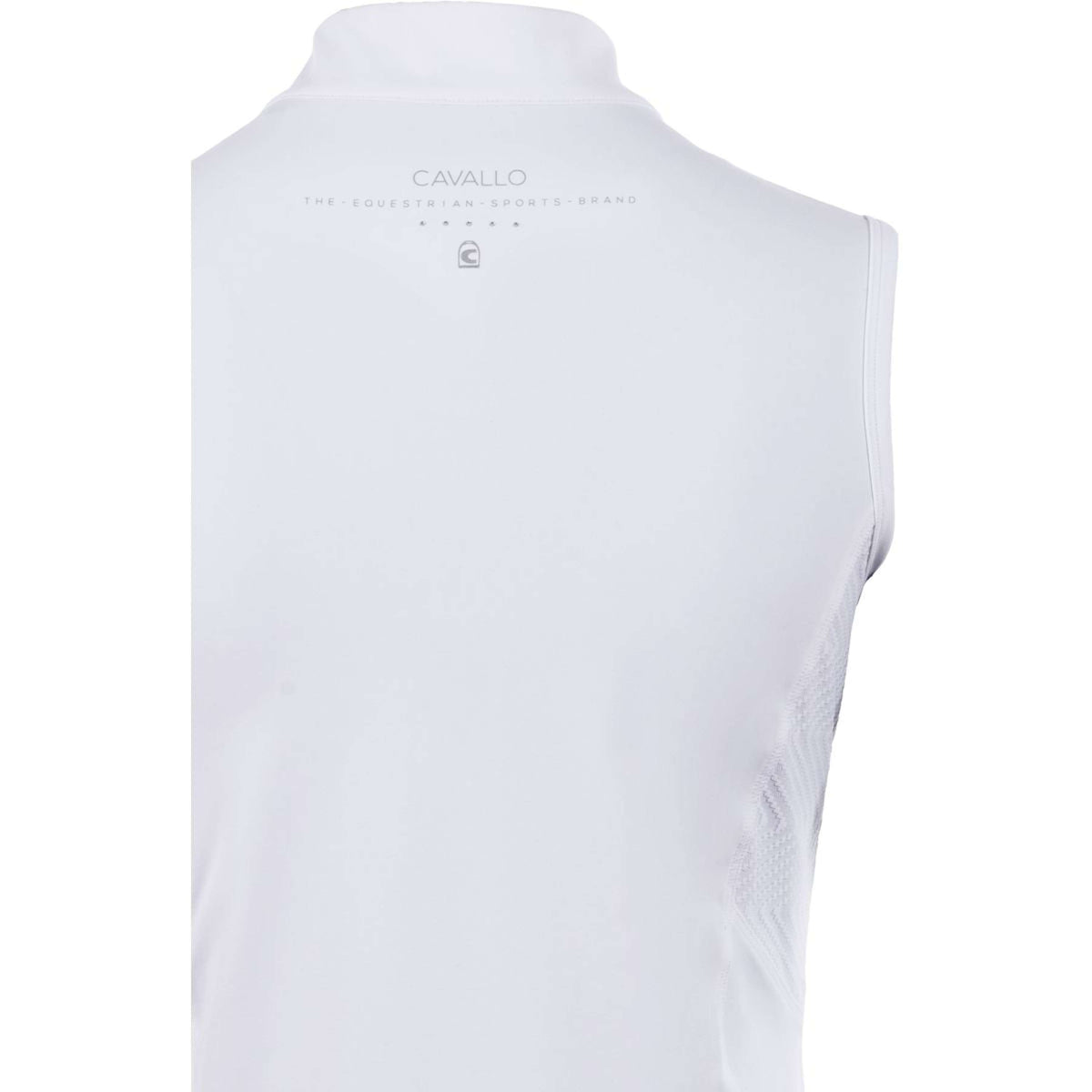 Cavallo Competition Shirt Caval Halfzip Sleeveless White