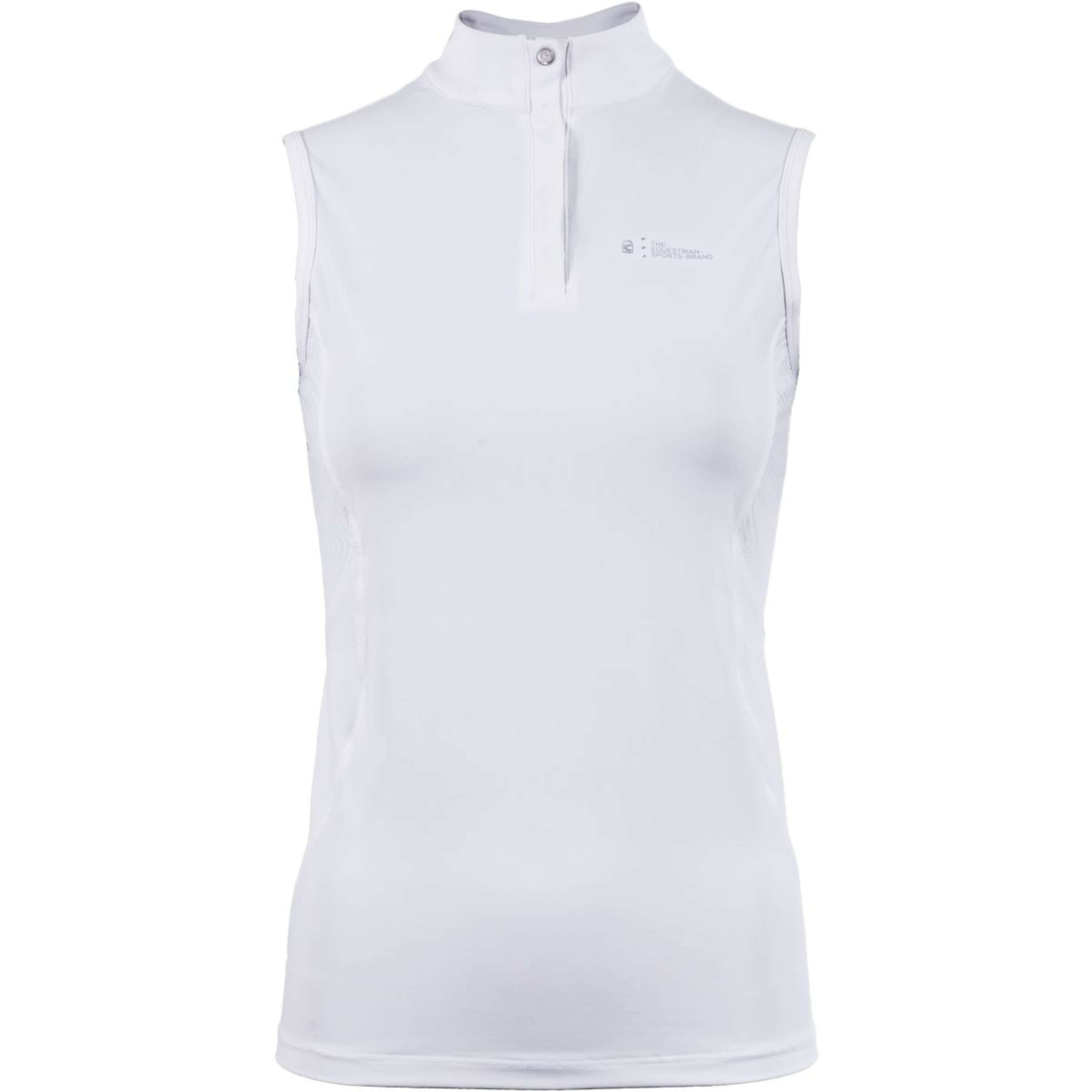 Cavallo Competition Shirt Caval Halfzip Sleeveless White