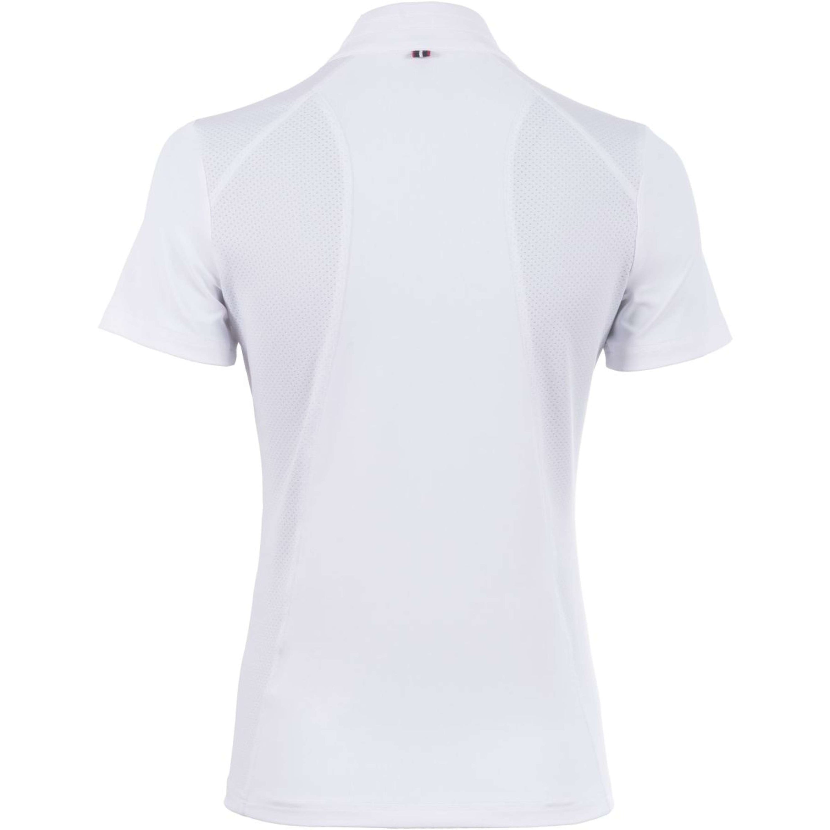 Cavallo Competition Shirt Caval Halfzip Mesh White