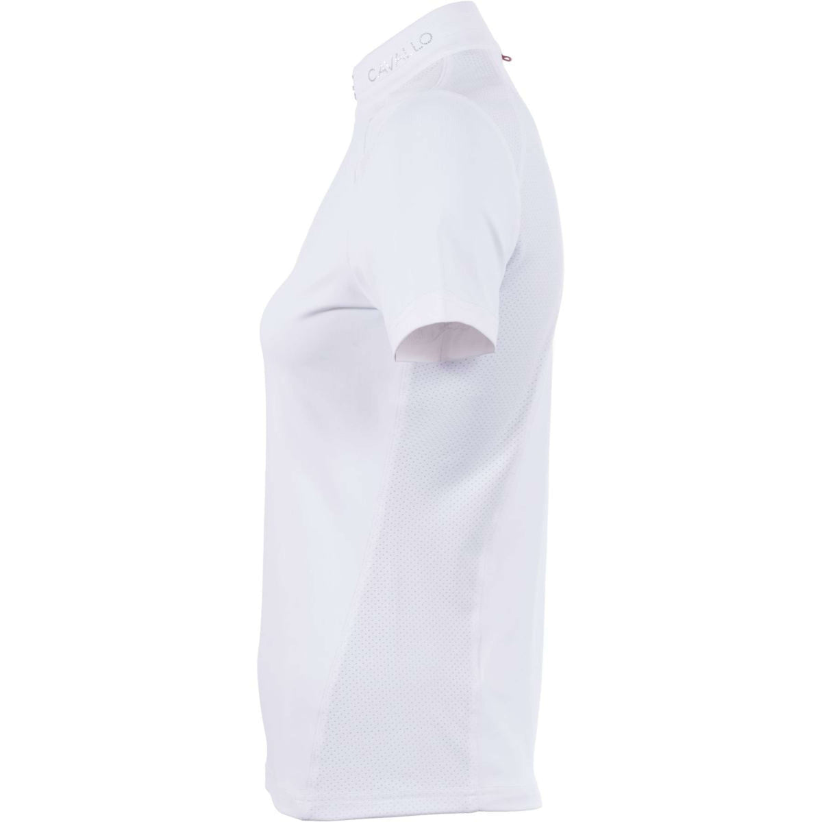 Cavallo Competition Shirt Caval Halfzip Mesh White