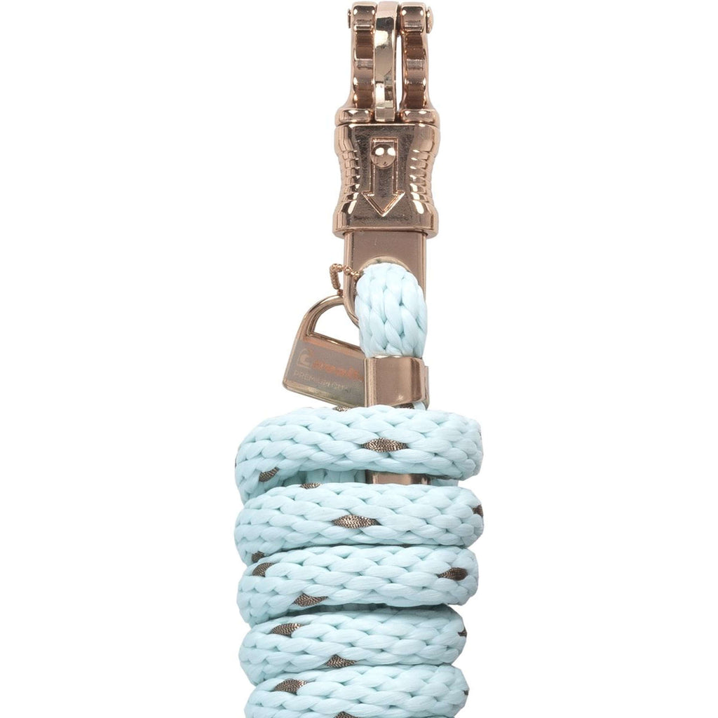 Cavallo Lead Rope CavalPaz with a Panic Snap Crystal Blue