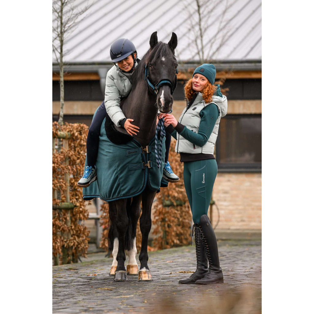 Cavallo Halter CavalJero with Fur Dark Peacock