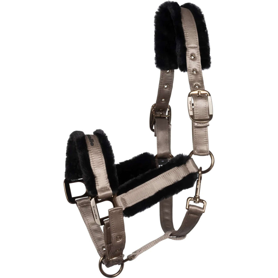 Cavallo Halter CavalJero with Fur Latte
