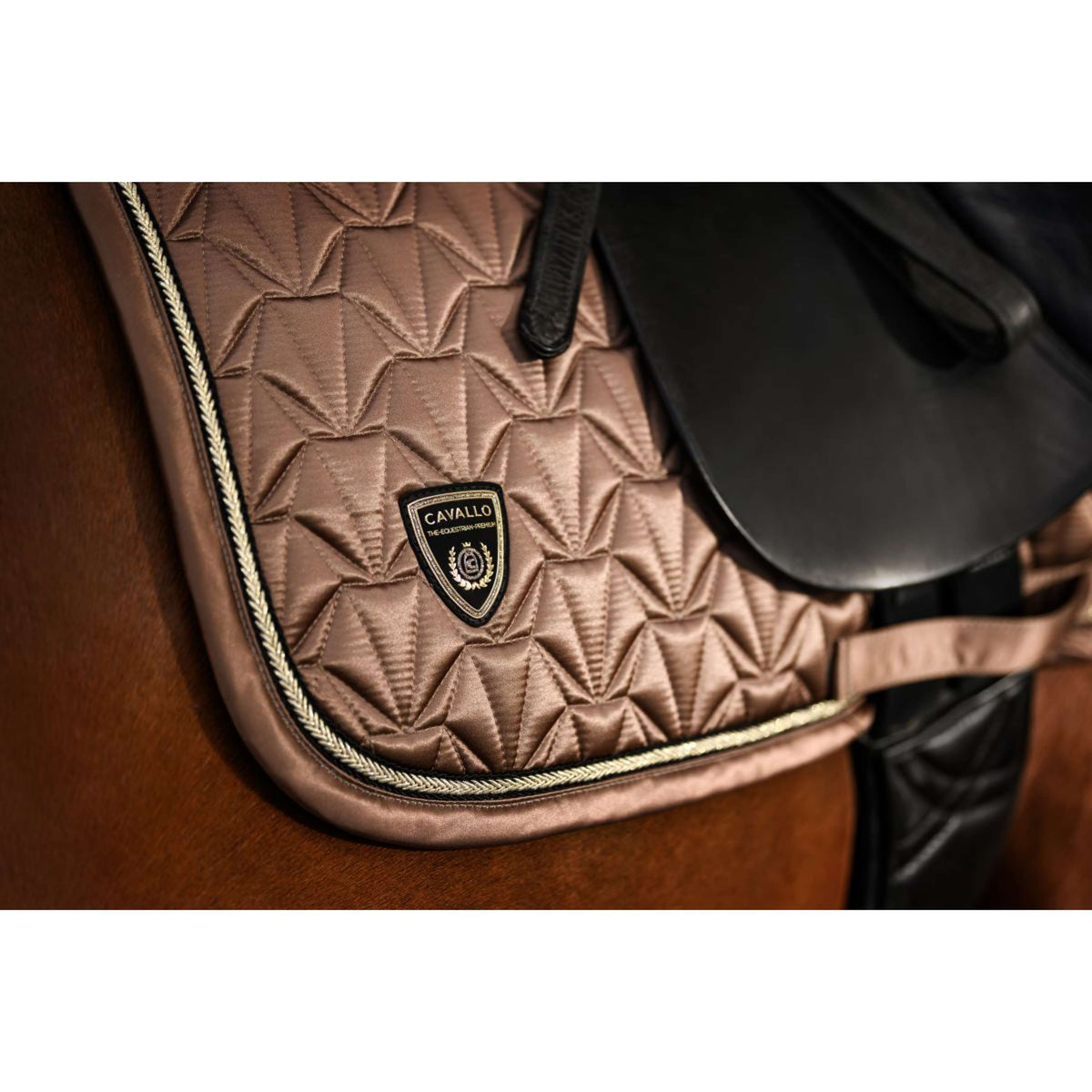 Cavallo Premium Capsule Saddlepad CavalLyana Dressage Dark Caramel