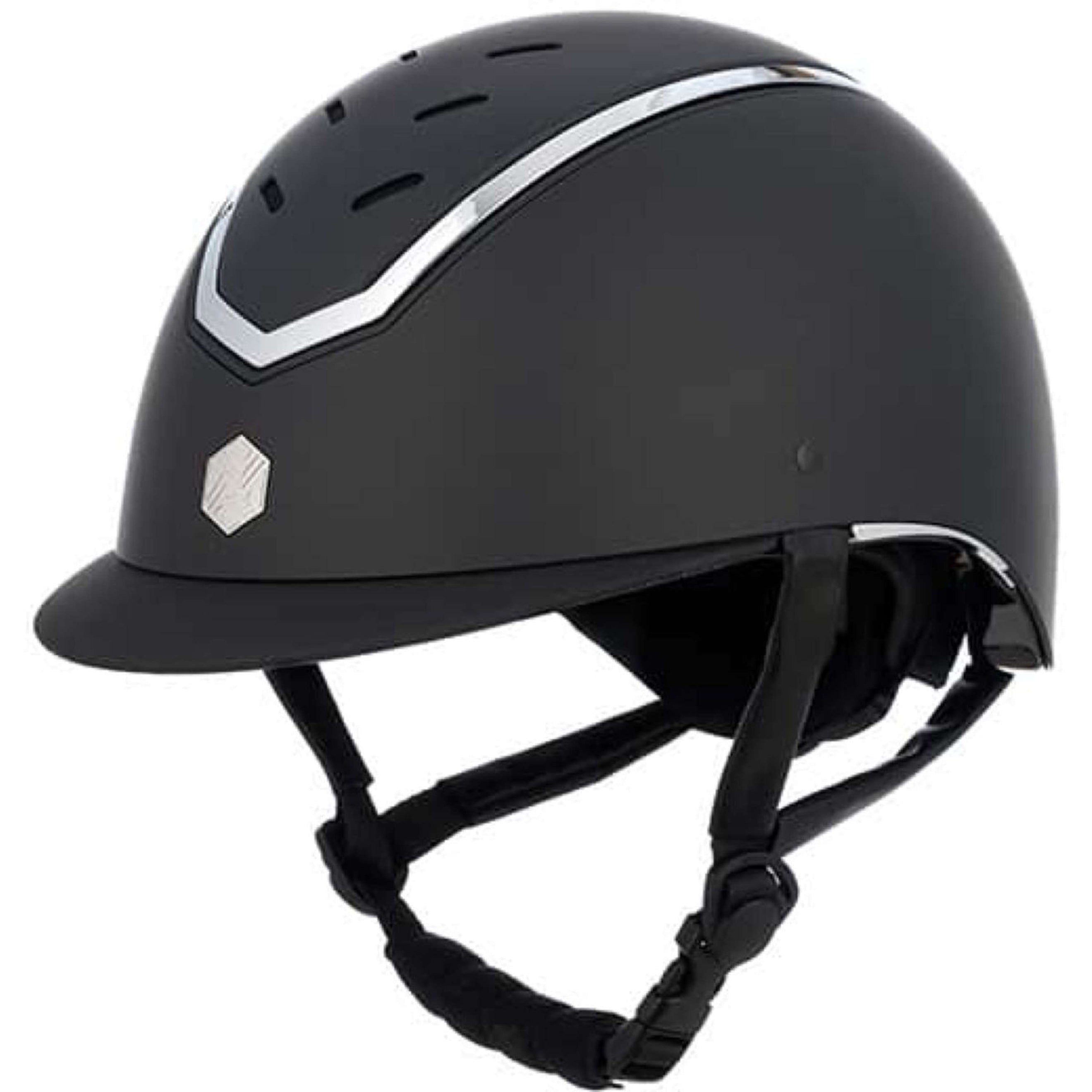 Charles Owen Cap Kylo Black Matte/Silver