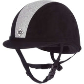 Charles Owen Cap YR8 Sparkly Centre Round Black/Silver