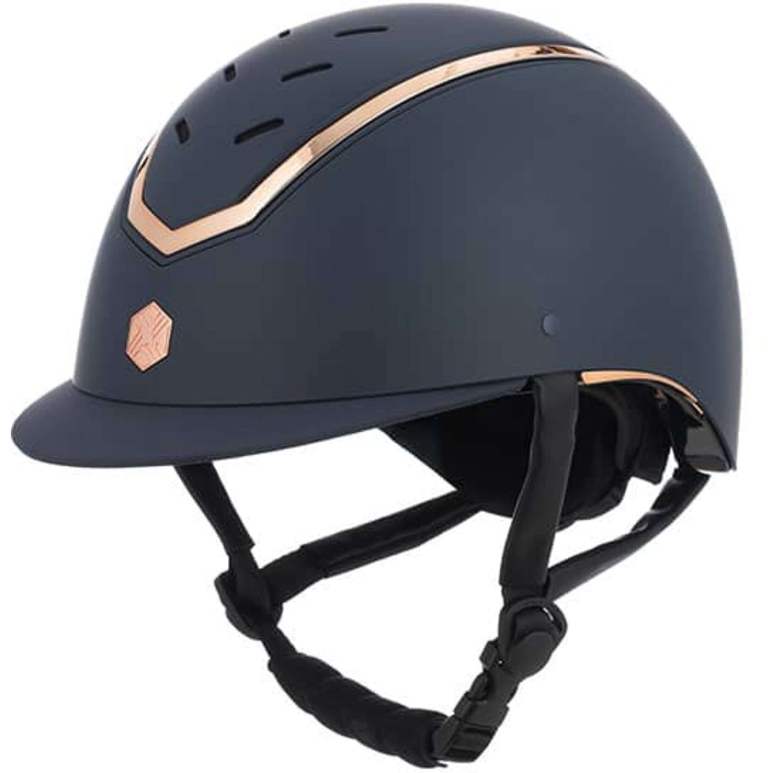 Charles Owen Cap Kylo Navy Matte/Rose Gold