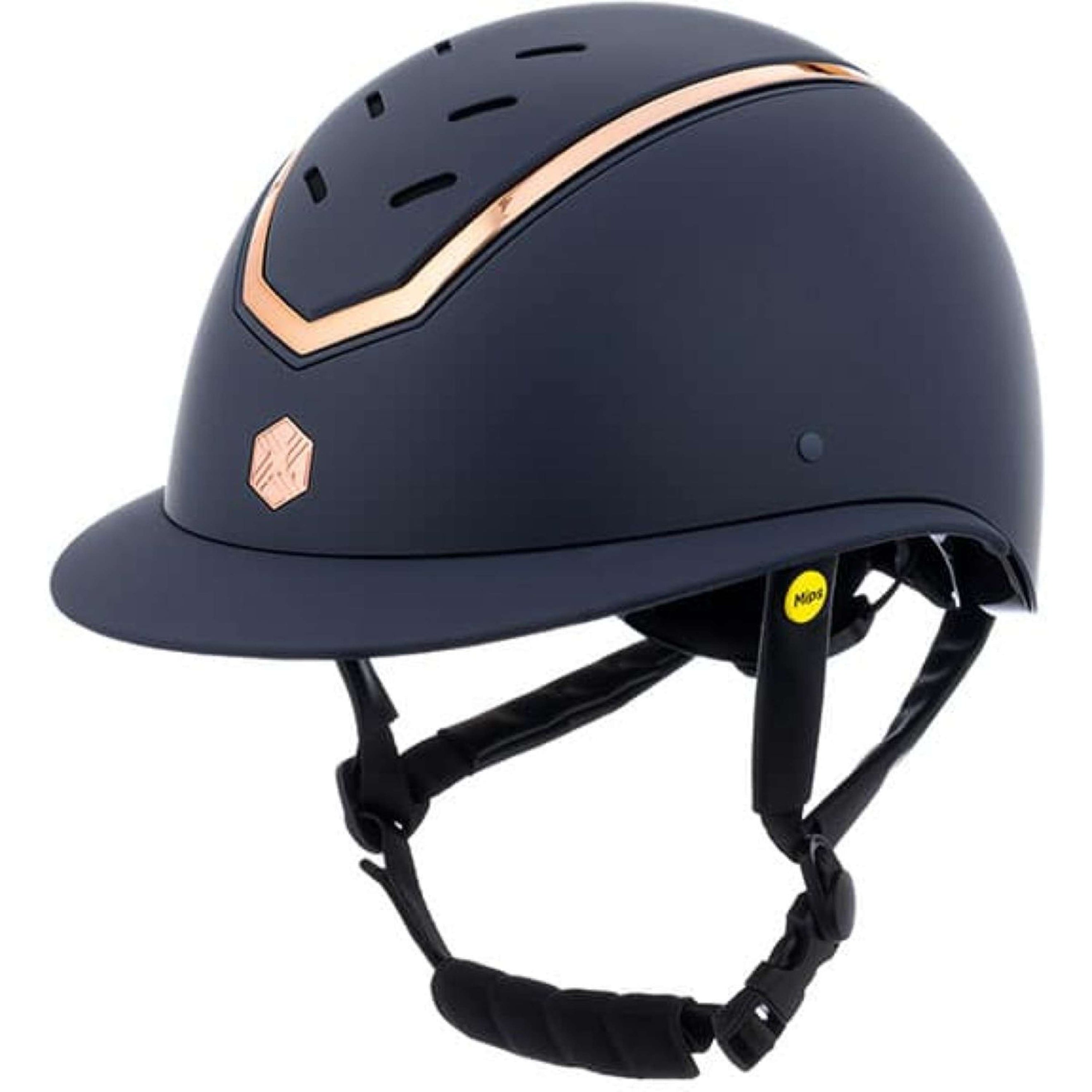 Charles Owen Cap Kylo Wide Peak MIPS Navy Matte/Rose Gold Charles Owen Cap Kylo Wide Peak MIPS Navy Matte/Rose Gold