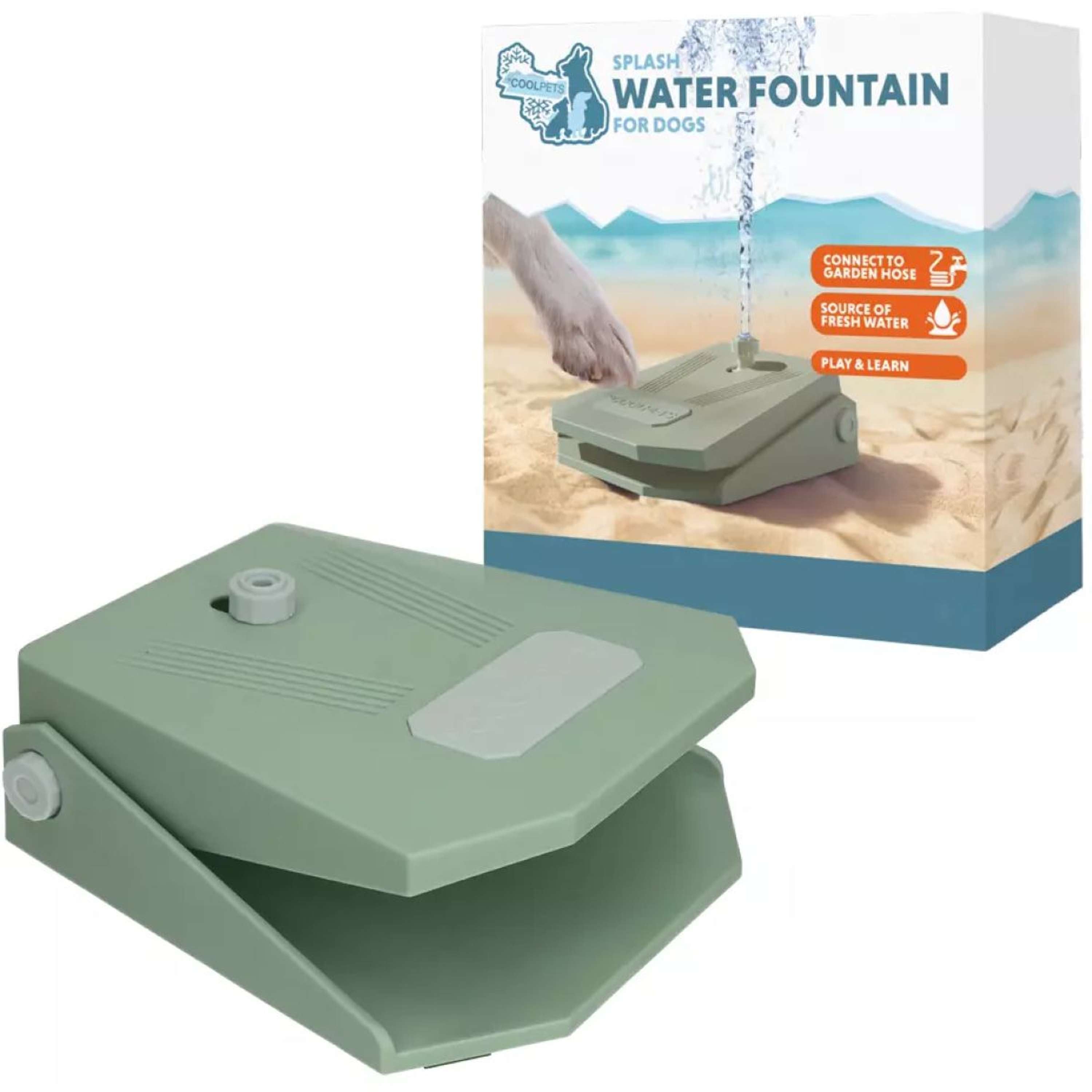 CoolPets Fountain Splash Aqua Olive Green