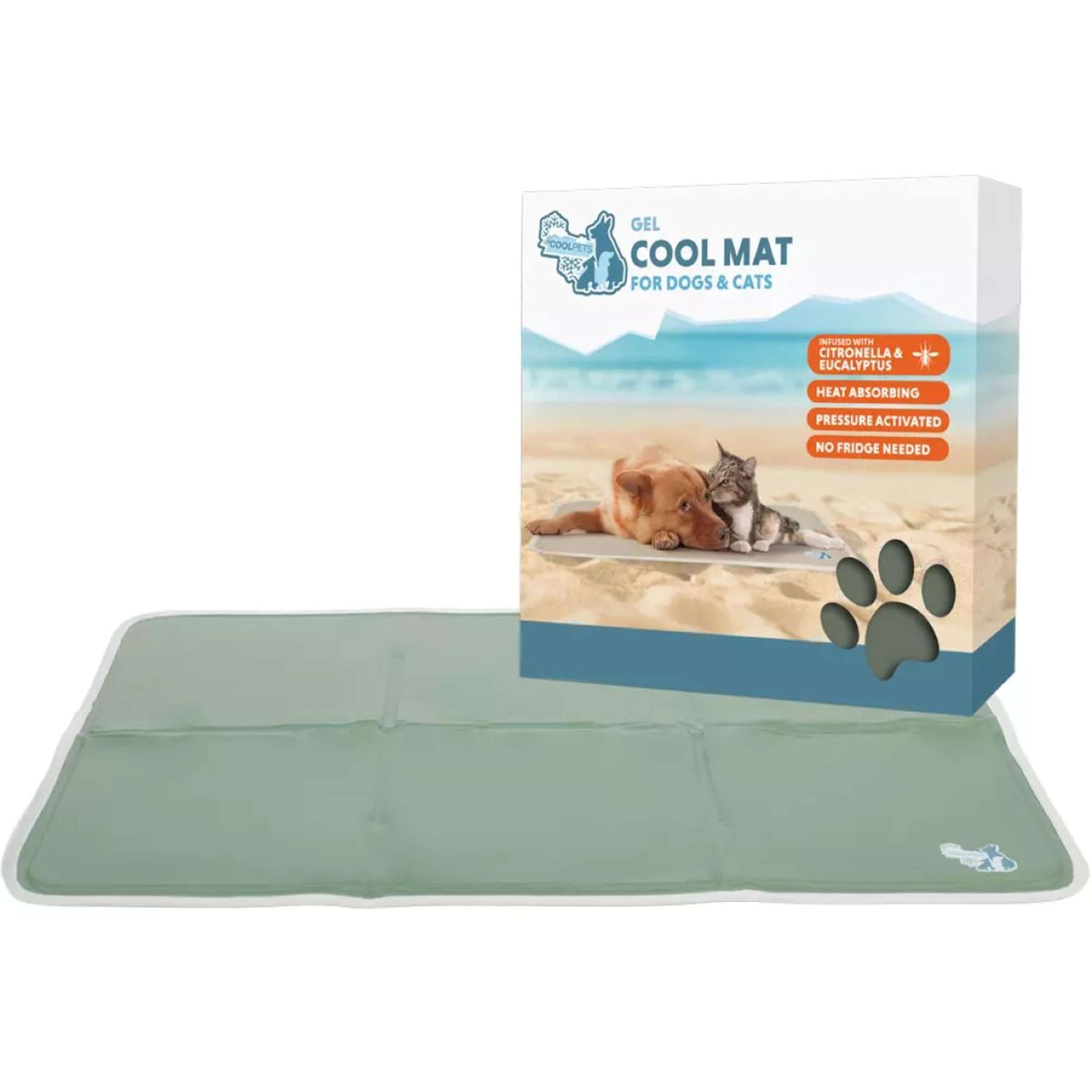 CoolPets Cooling Mat Gel Olive Green