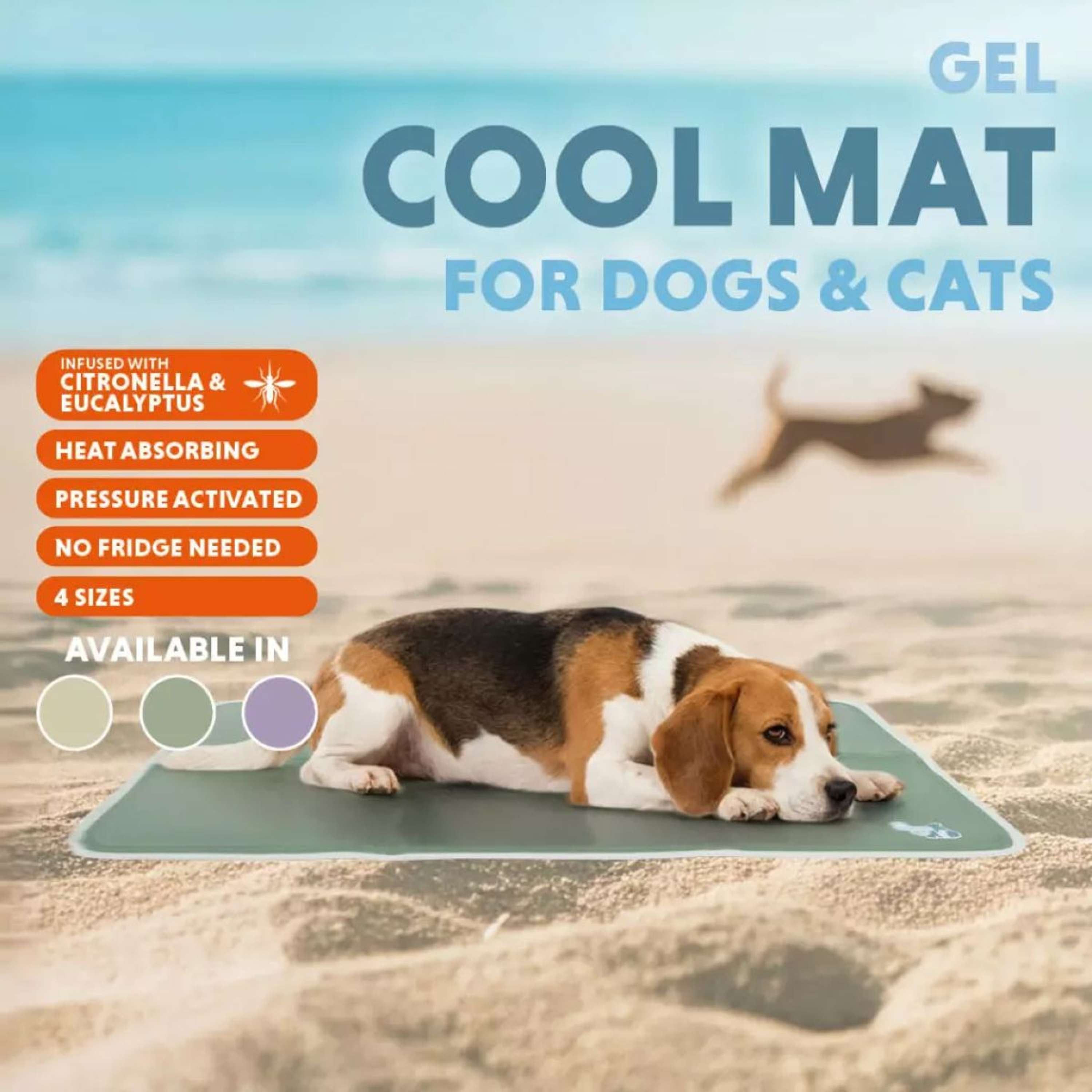 CoolPets Cooling Mat Gel Olive Green