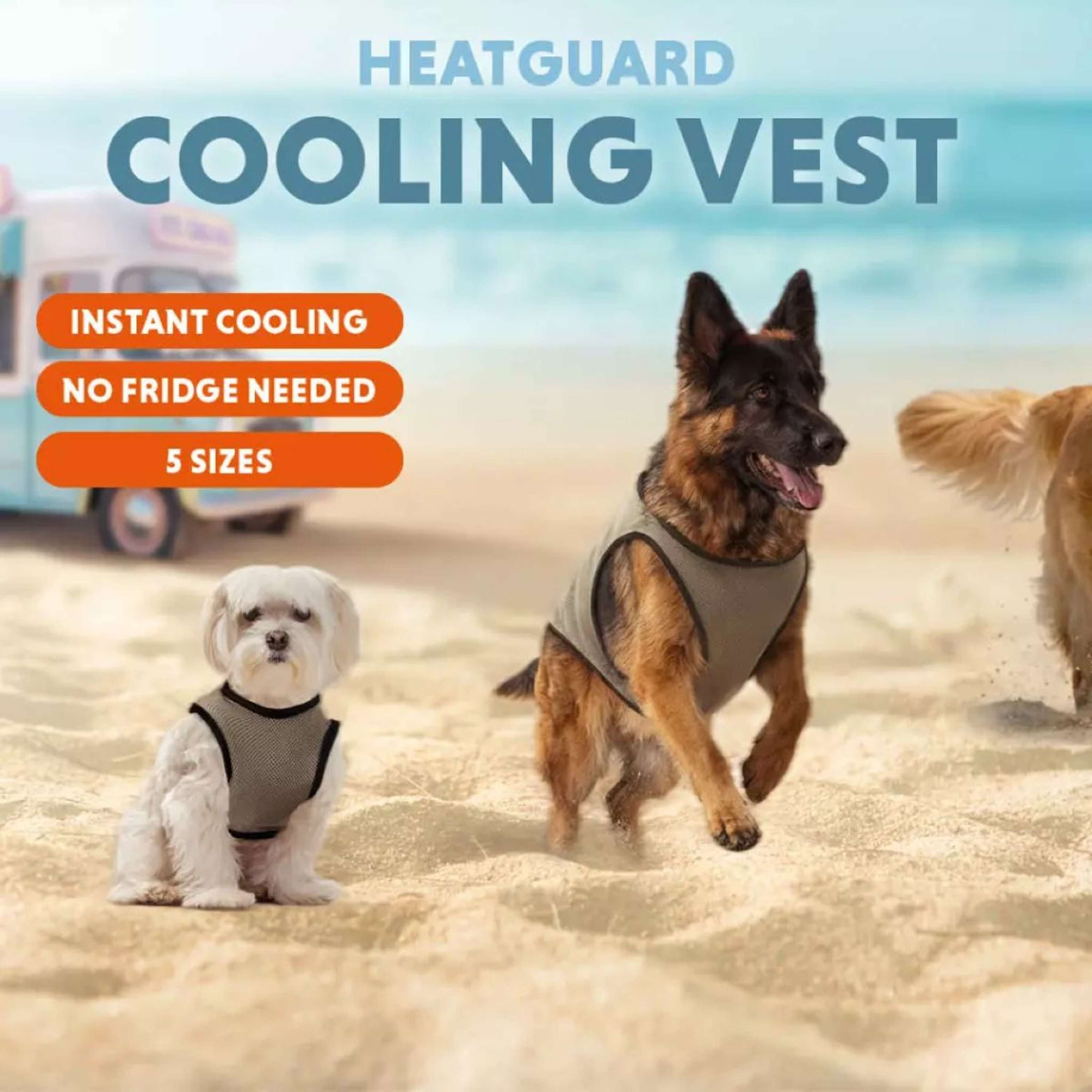 CoolPets Dog Coat Cooling Beige/Grey