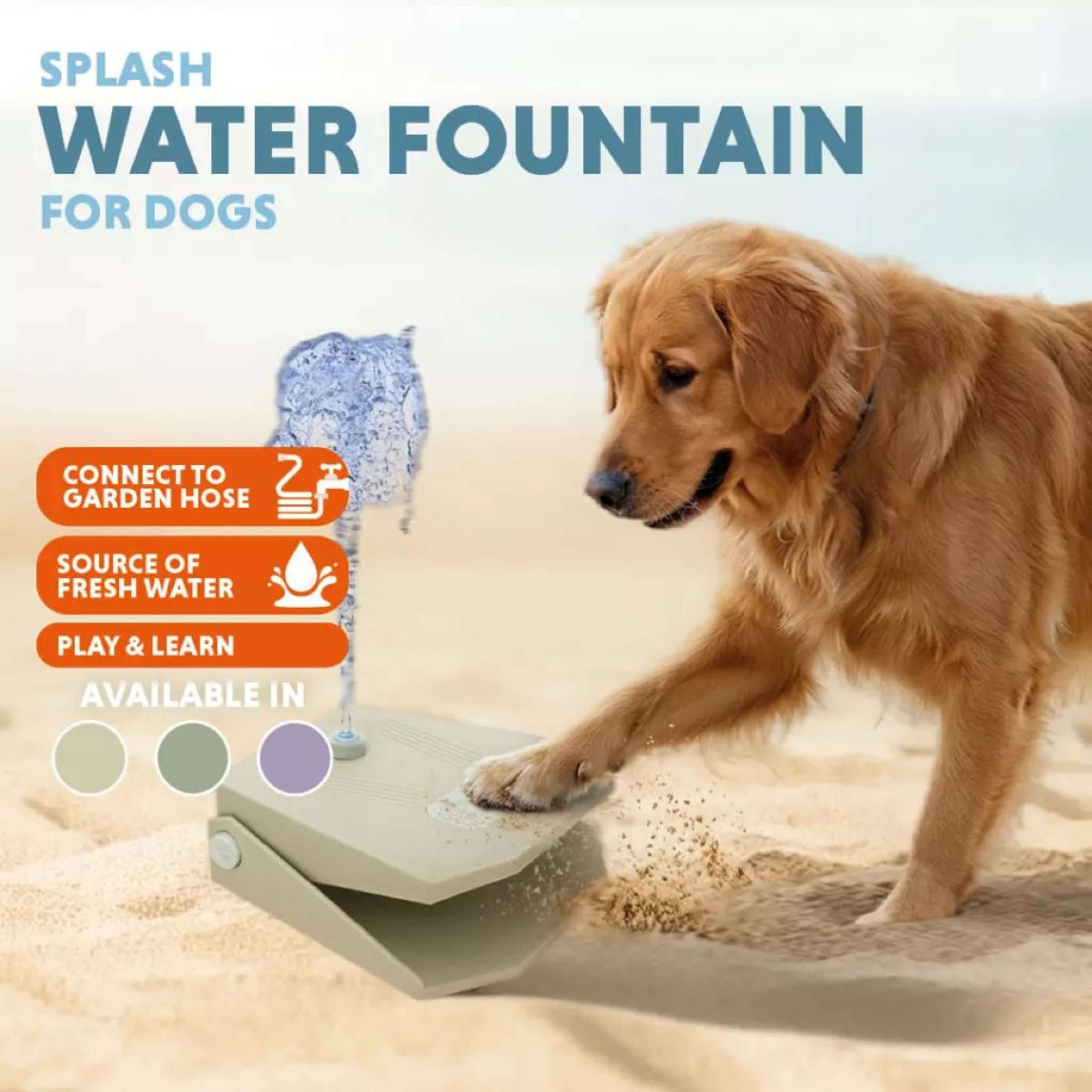CoolPets Fountain Splash Aqua Olive Green