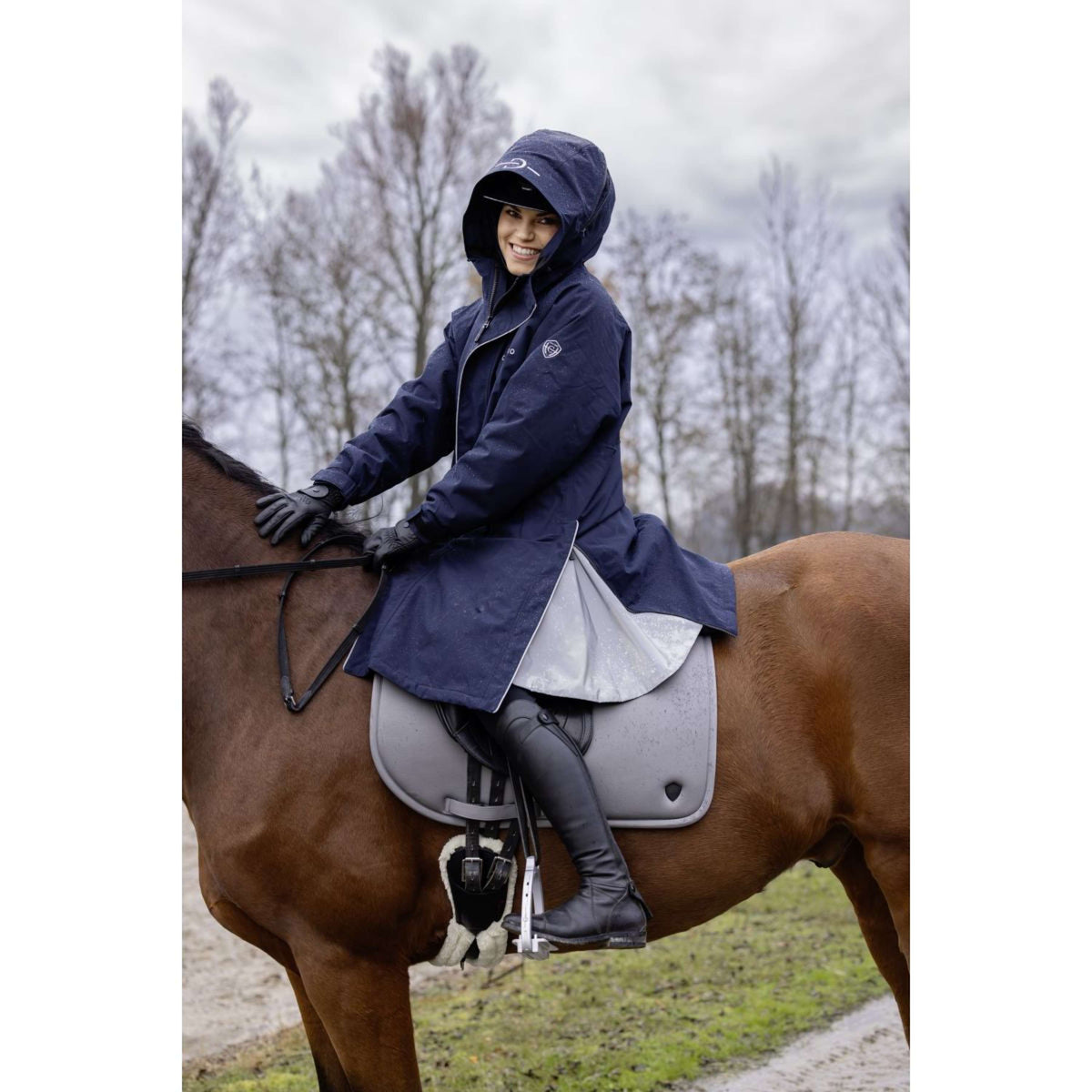 Covalliero Long Coat Arctic AW25 Dark Navy