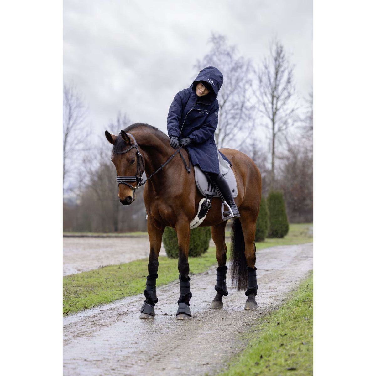 Covalliero Long Coat Arctic AW25 Dark Navy