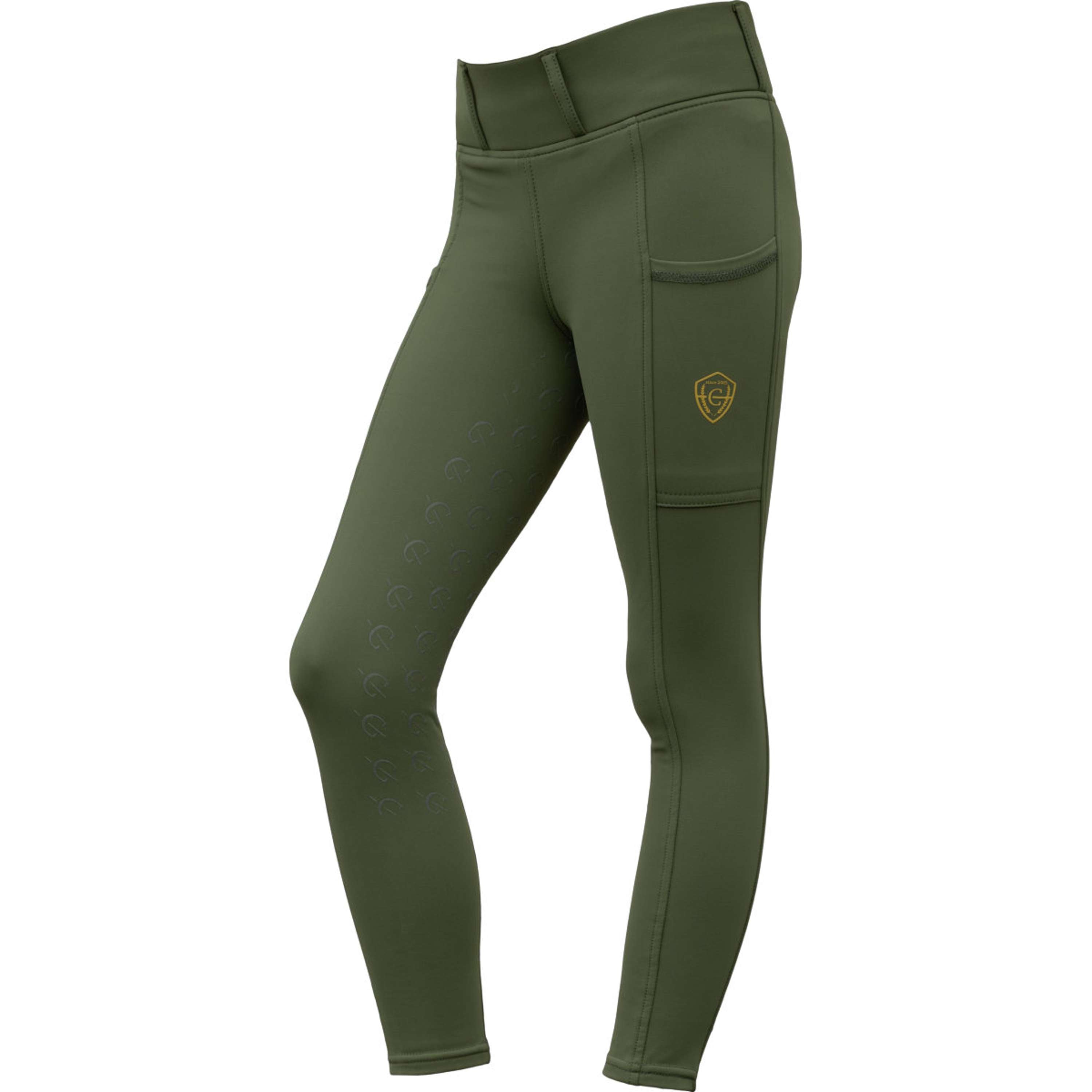 Covalliero Riding Legging Full Grip AW26 Kids Forest Green