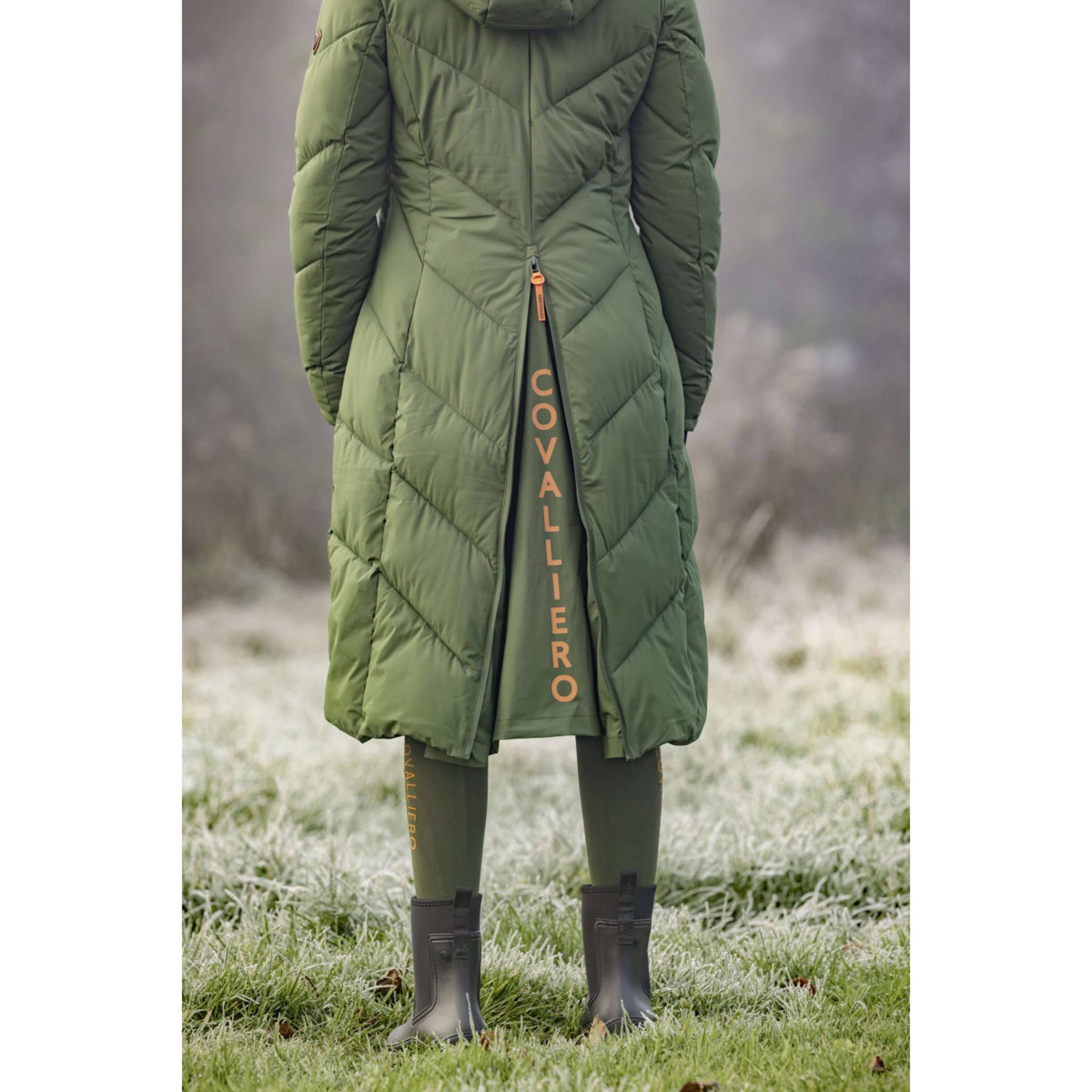 Covalliero Long Winter Coat AW26 Forest Green