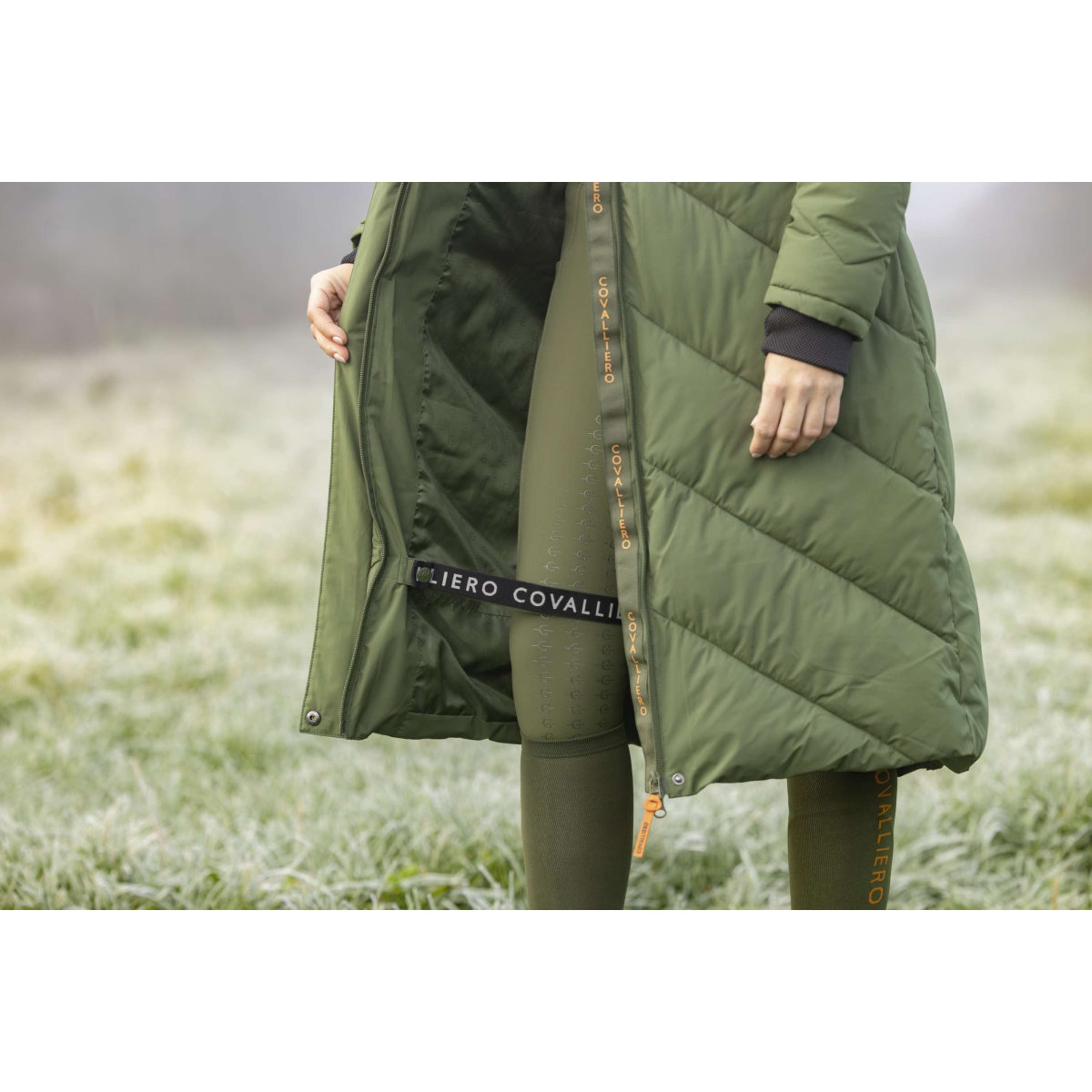 Covalliero Long Winter Coat AW26 Forest Green