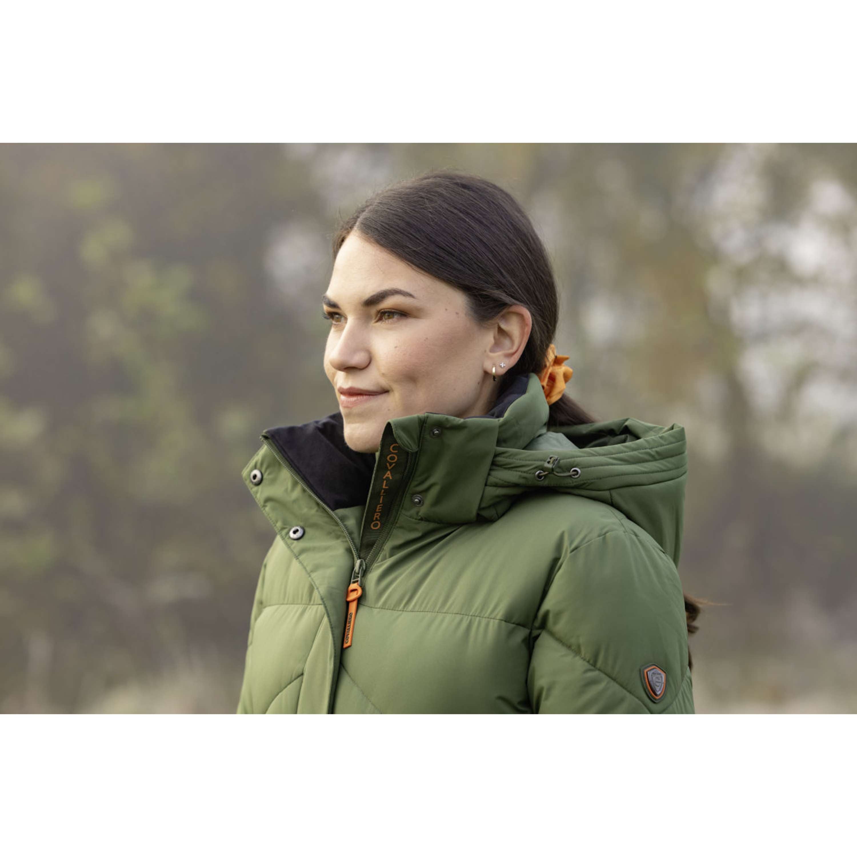Covalliero Long Winter Coat AW26 Forest Green