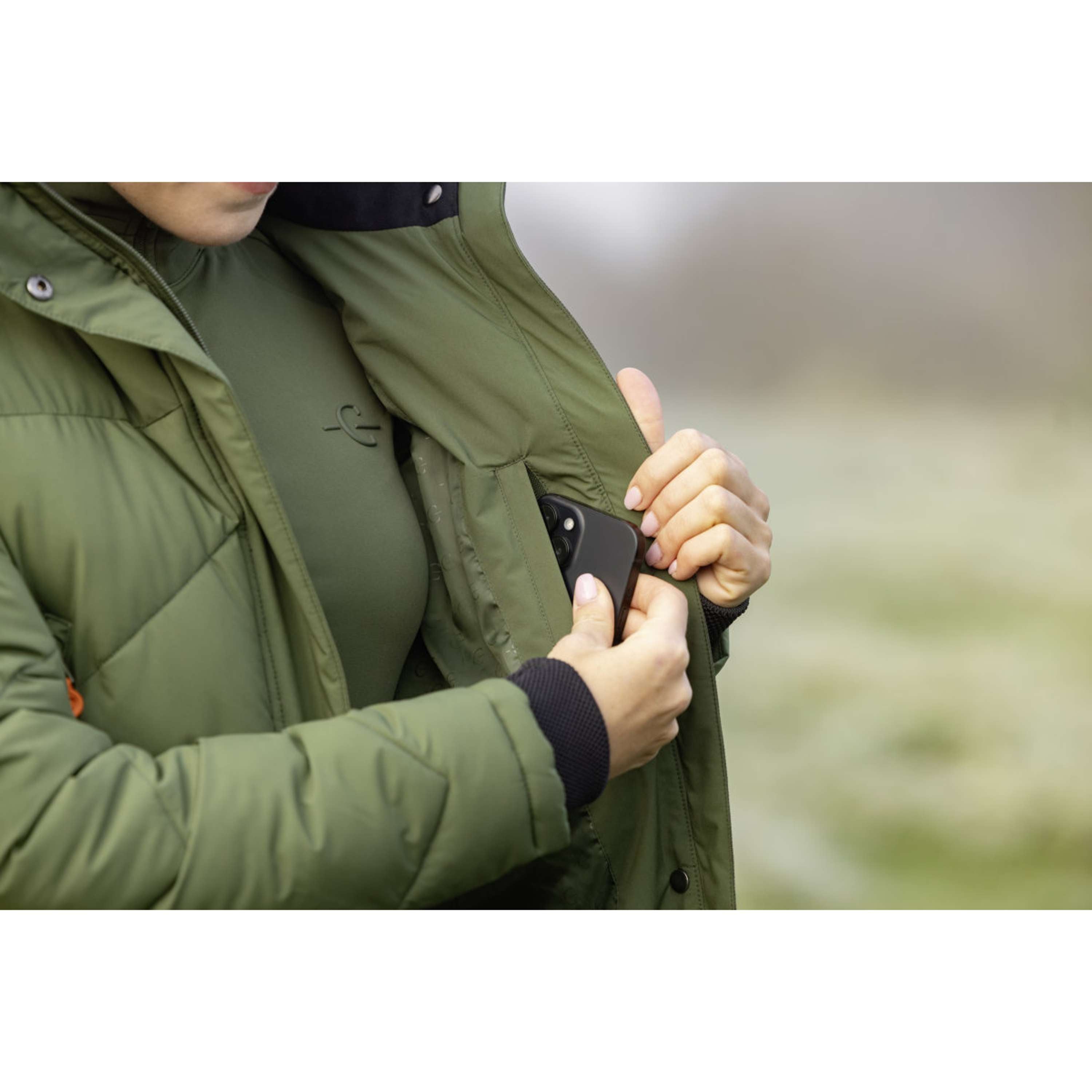 Covalliero Long Winter Coat AW26 Forest Green