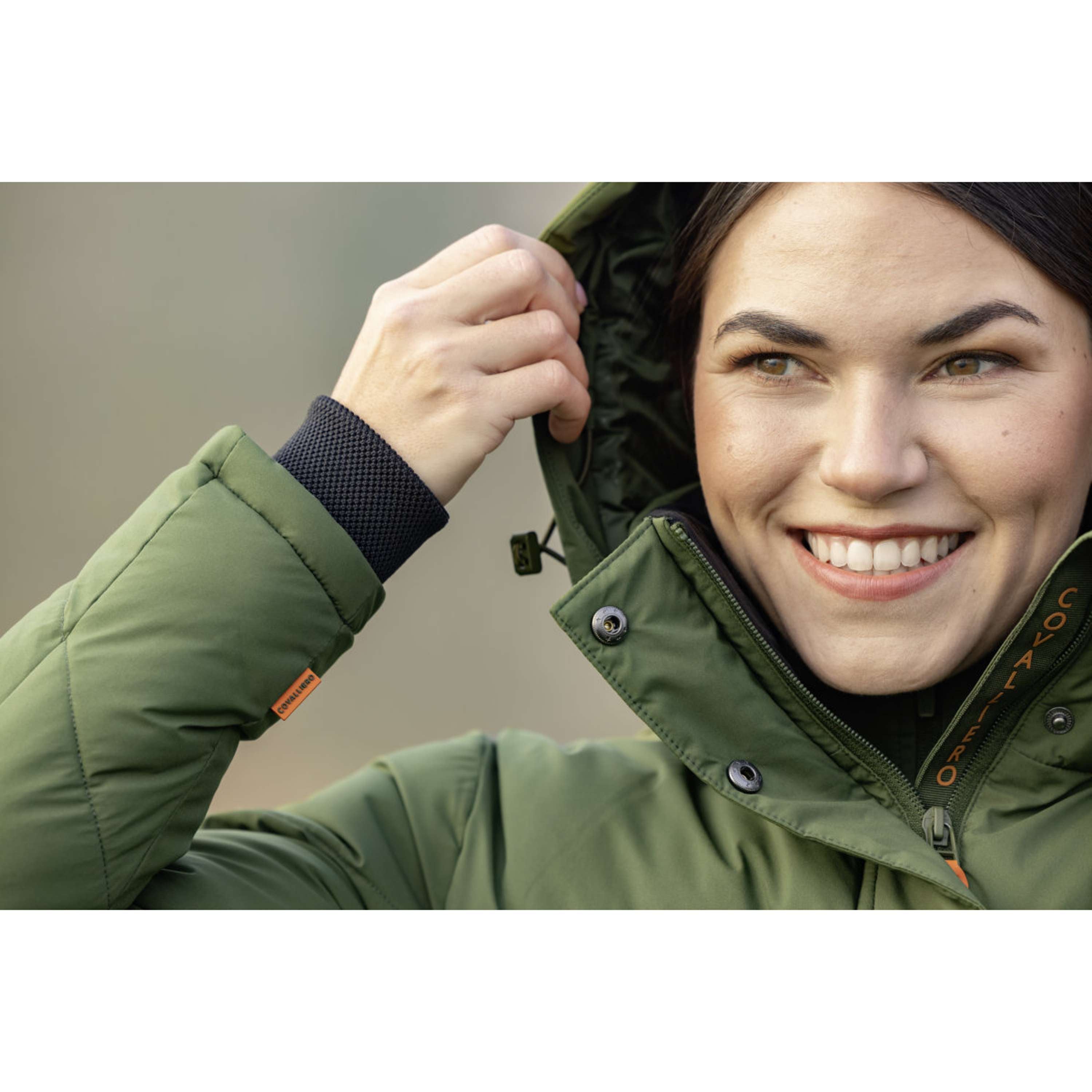 Covalliero Long Winter Coat AW26 Forest Green