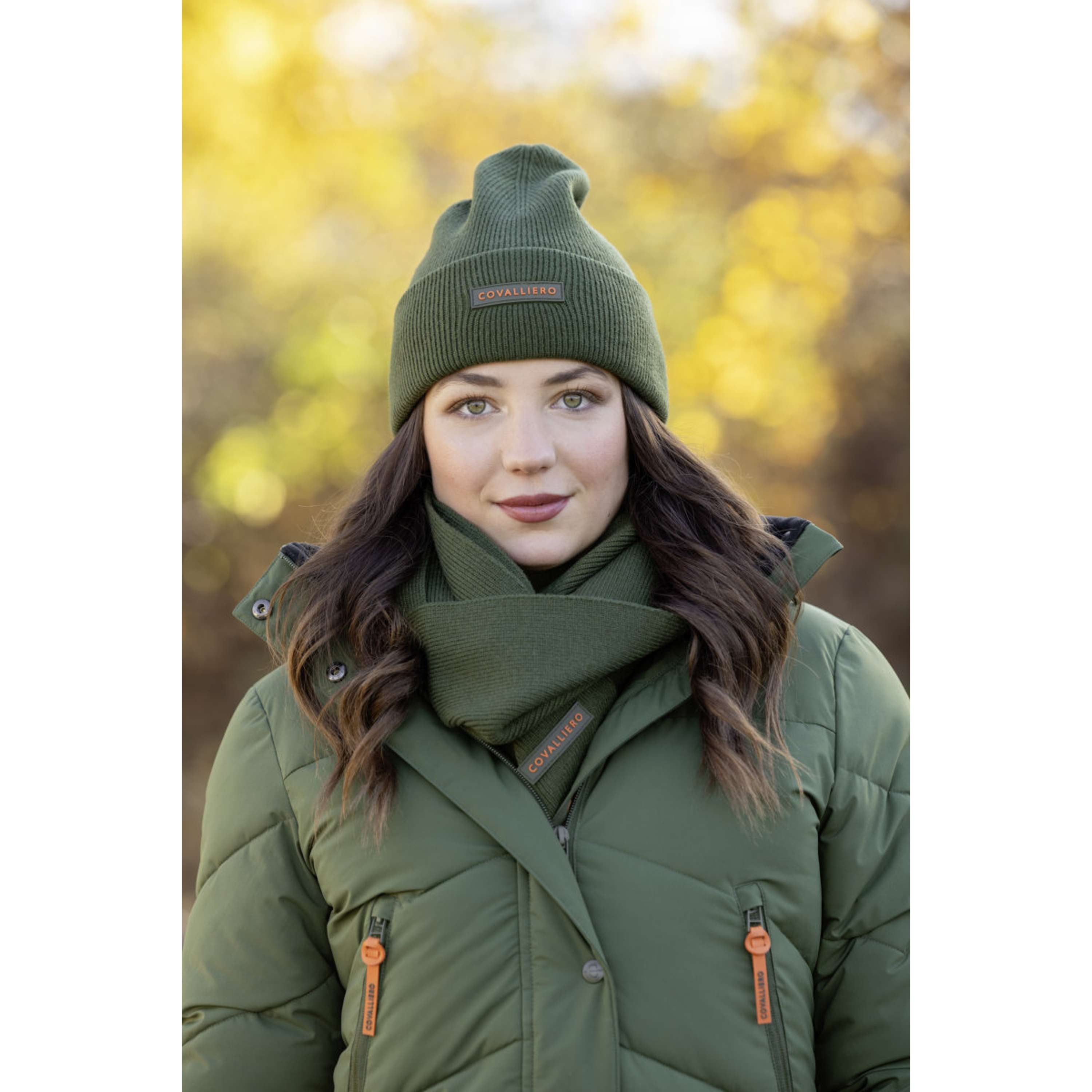 Covalliero Scarf AW26 Forest Green
