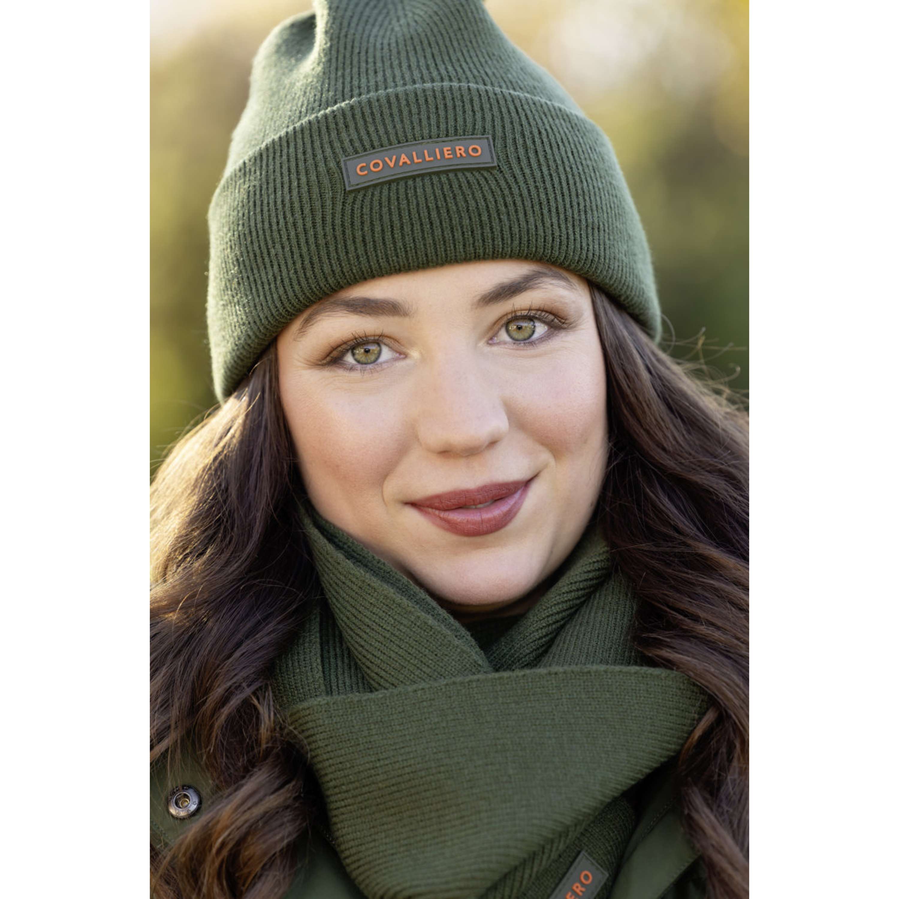Covalliero Scarf AW26 Forest Green