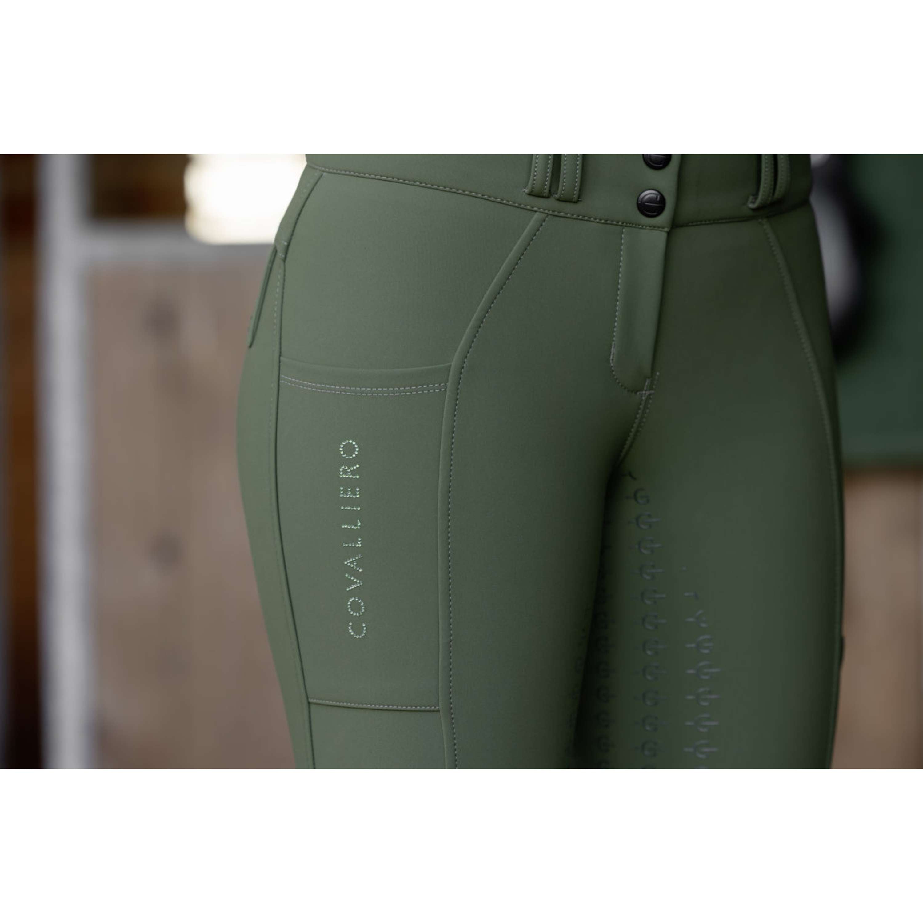 Covalliero Breeches Hight Waist Full Grip AW26 Forest Green