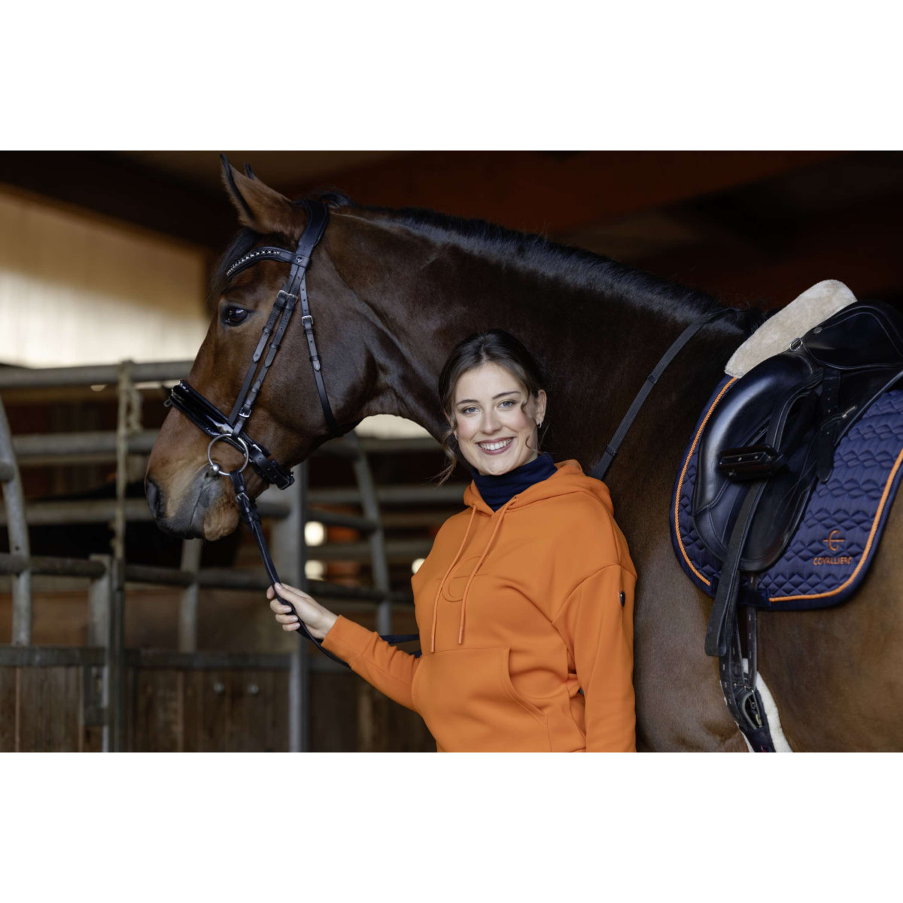 Covalliero Hoodie AW26 Orange
