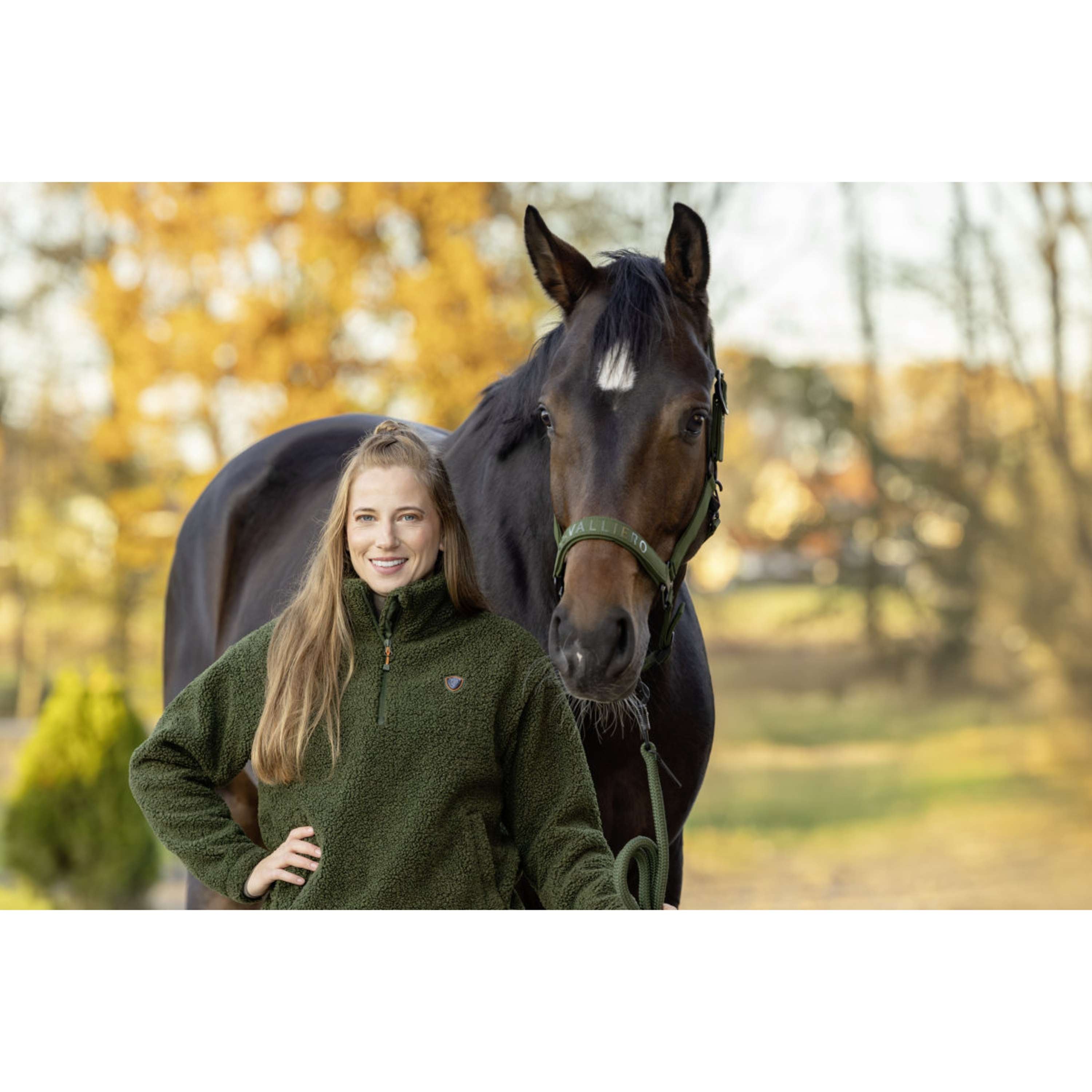 Covalliero Sweater Teddy AW26 Forest Green