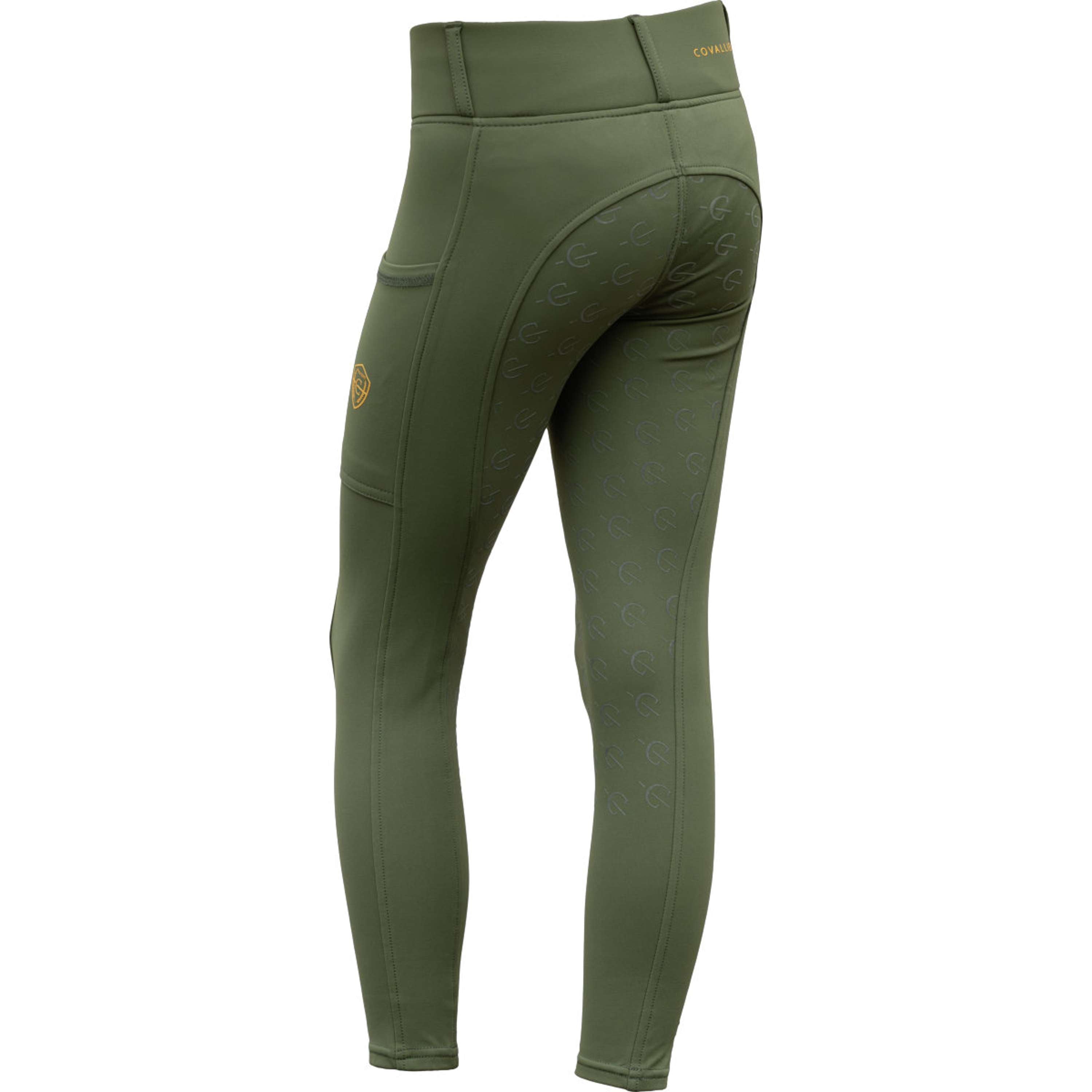 Covalliero Riding Legging Full Grip AW26 Kids Forest Green