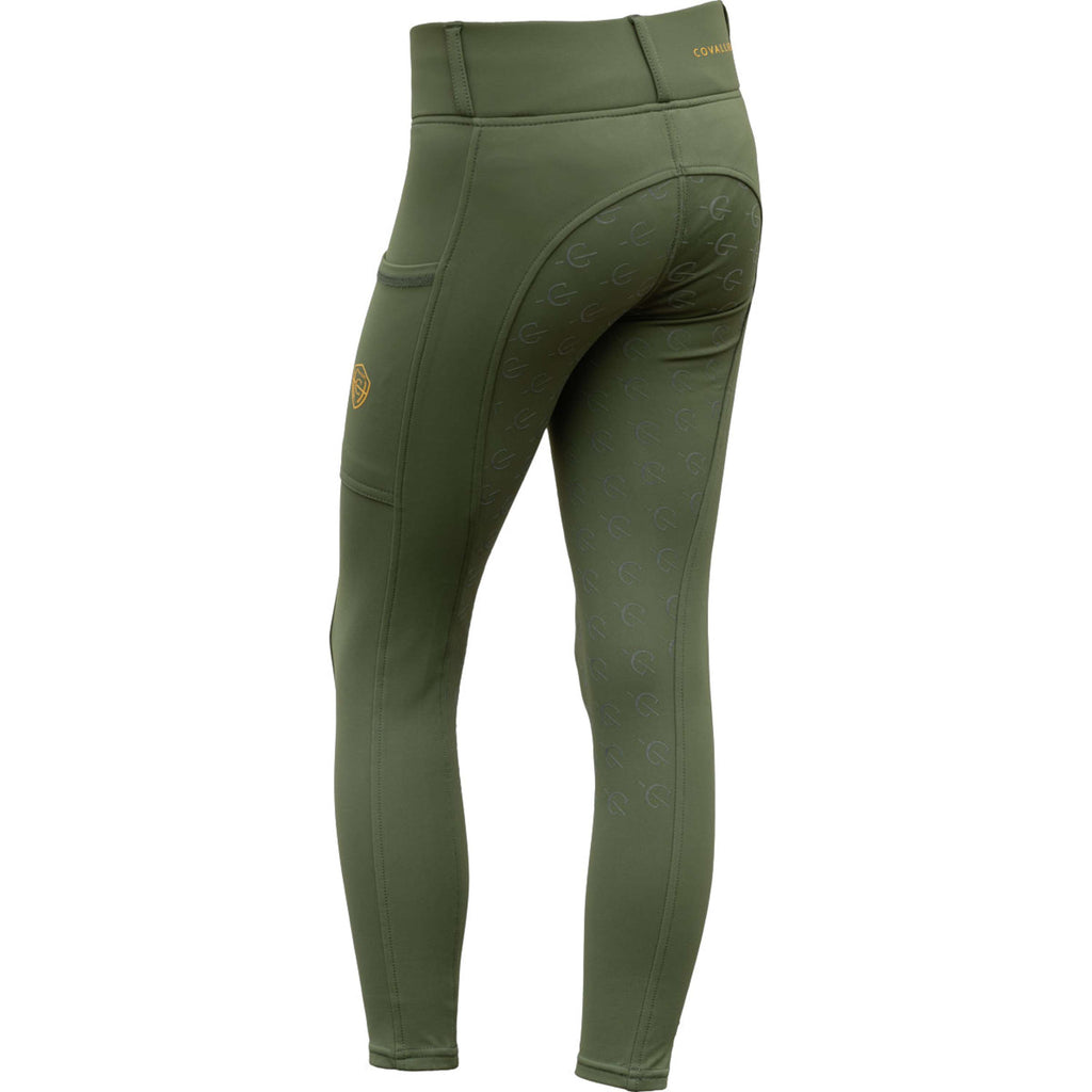 Covalliero Riding Legging Full Grip AW26 Kids Forest Green