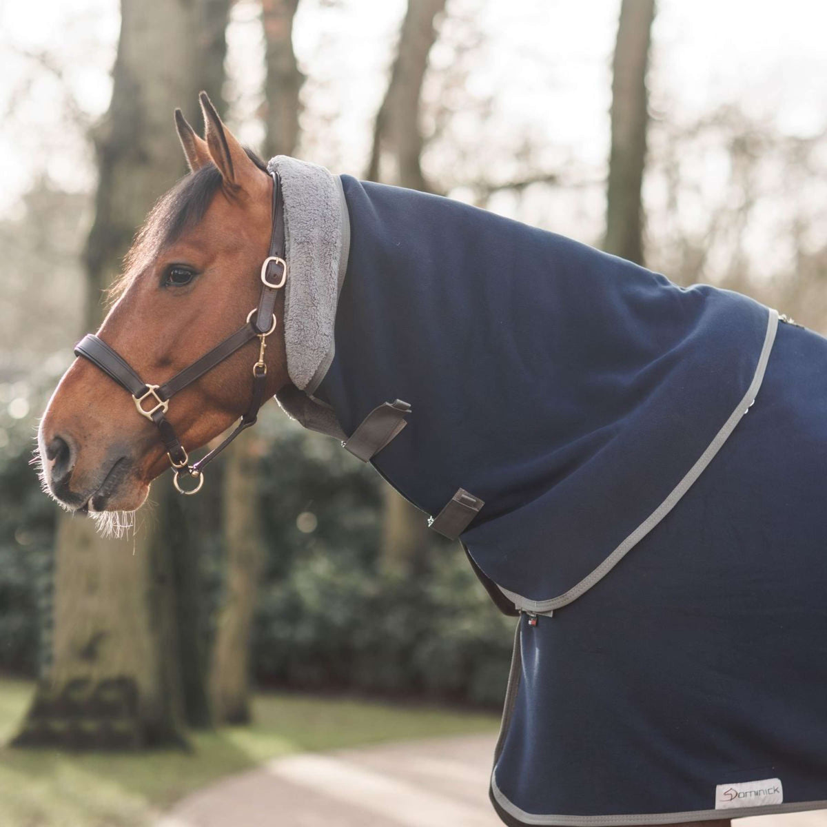 Dominick Fleece Rug Cosy Navy/Grey Dots