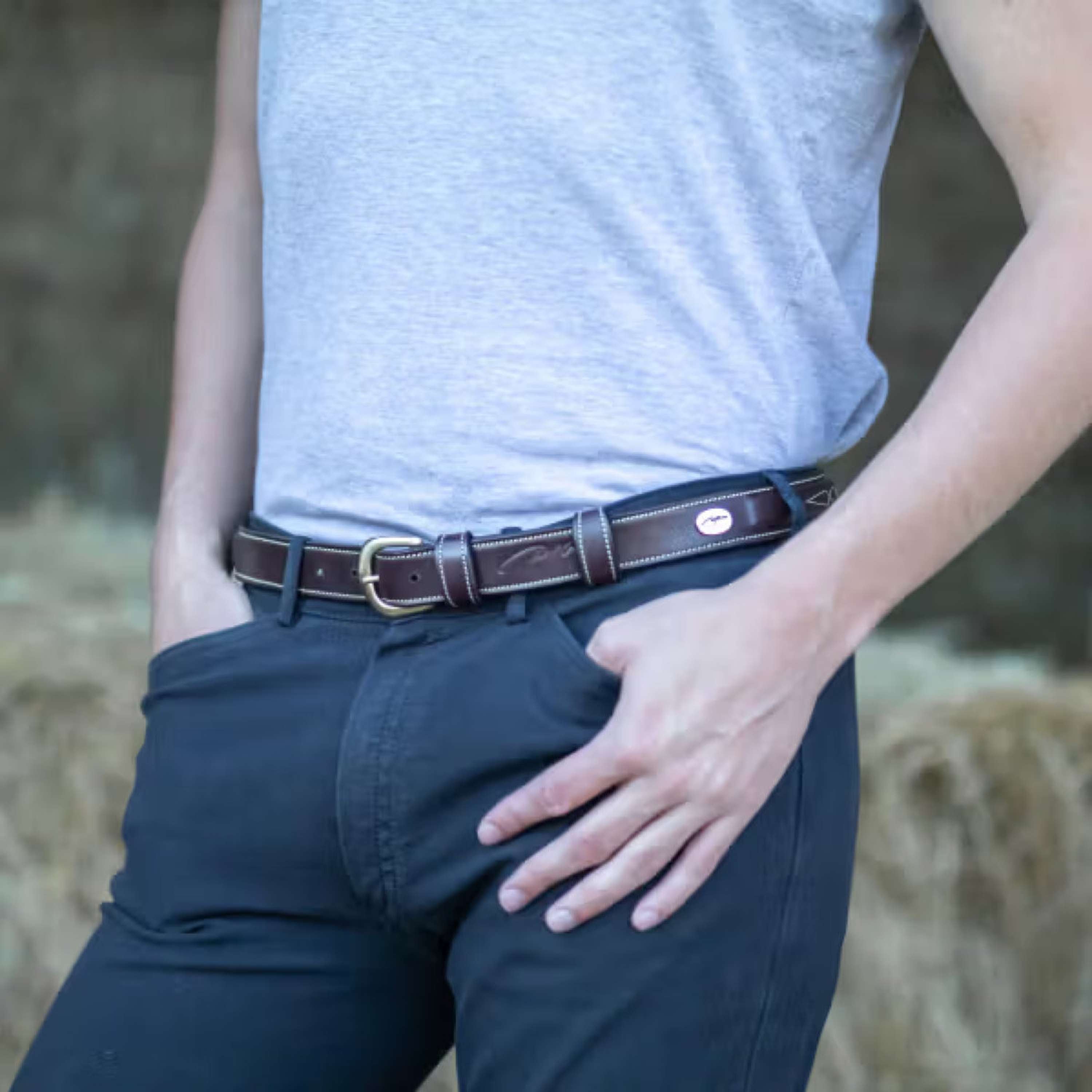 Dyon Belt Fancy Leather Brown
